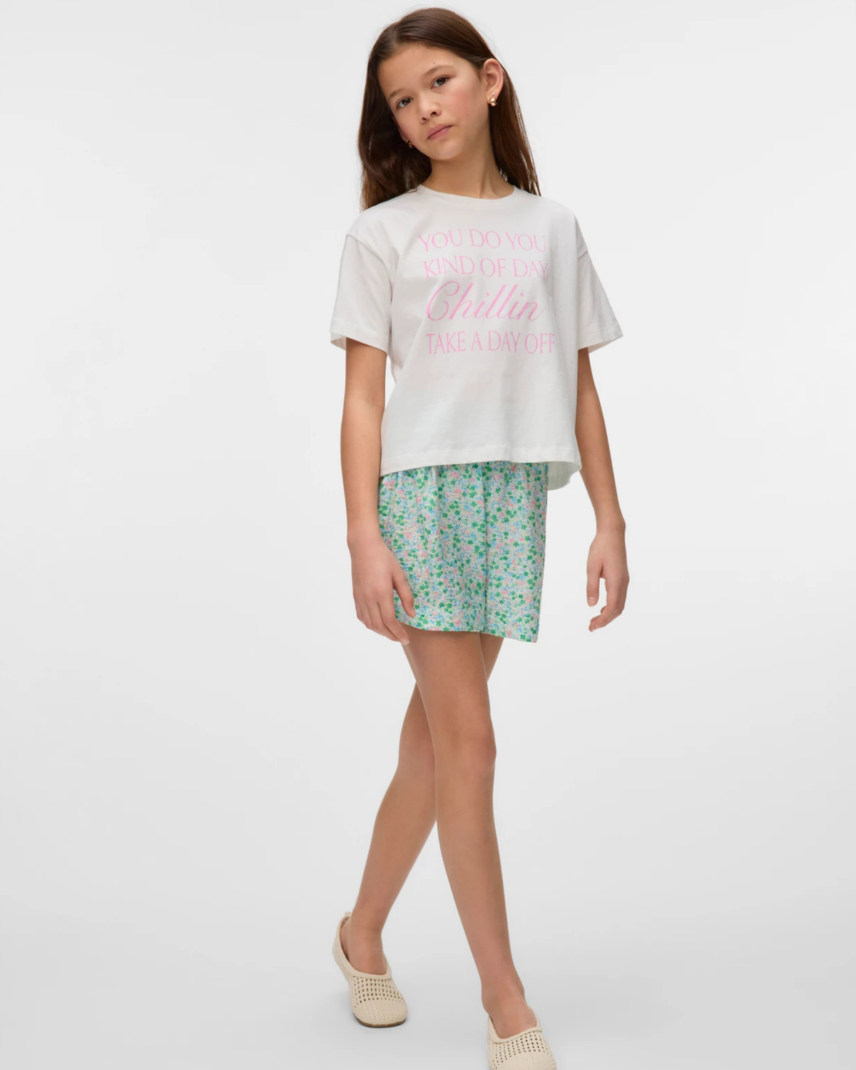 Grøn - Cloud Dancer/Ditsy - Vero Moda - Shorts - 10329274