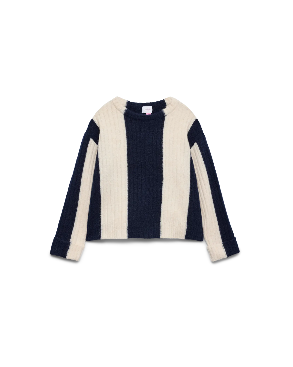 Mørkeblå - Navy Blazer/White - Vero Moda - Striktrøje - 10341436