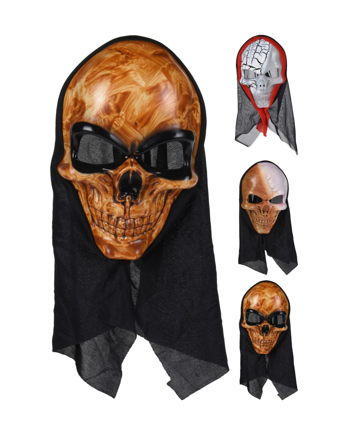 Maske kranie med stof