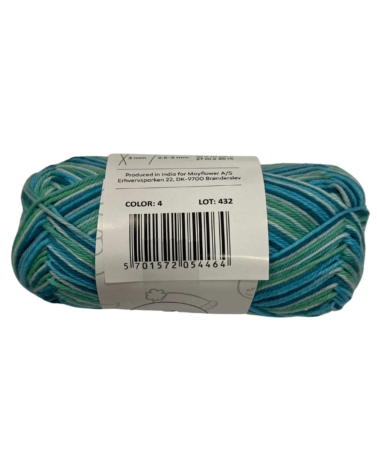 Bomuld garn Farmers Yarn print 8/4 50 g. fv. 04