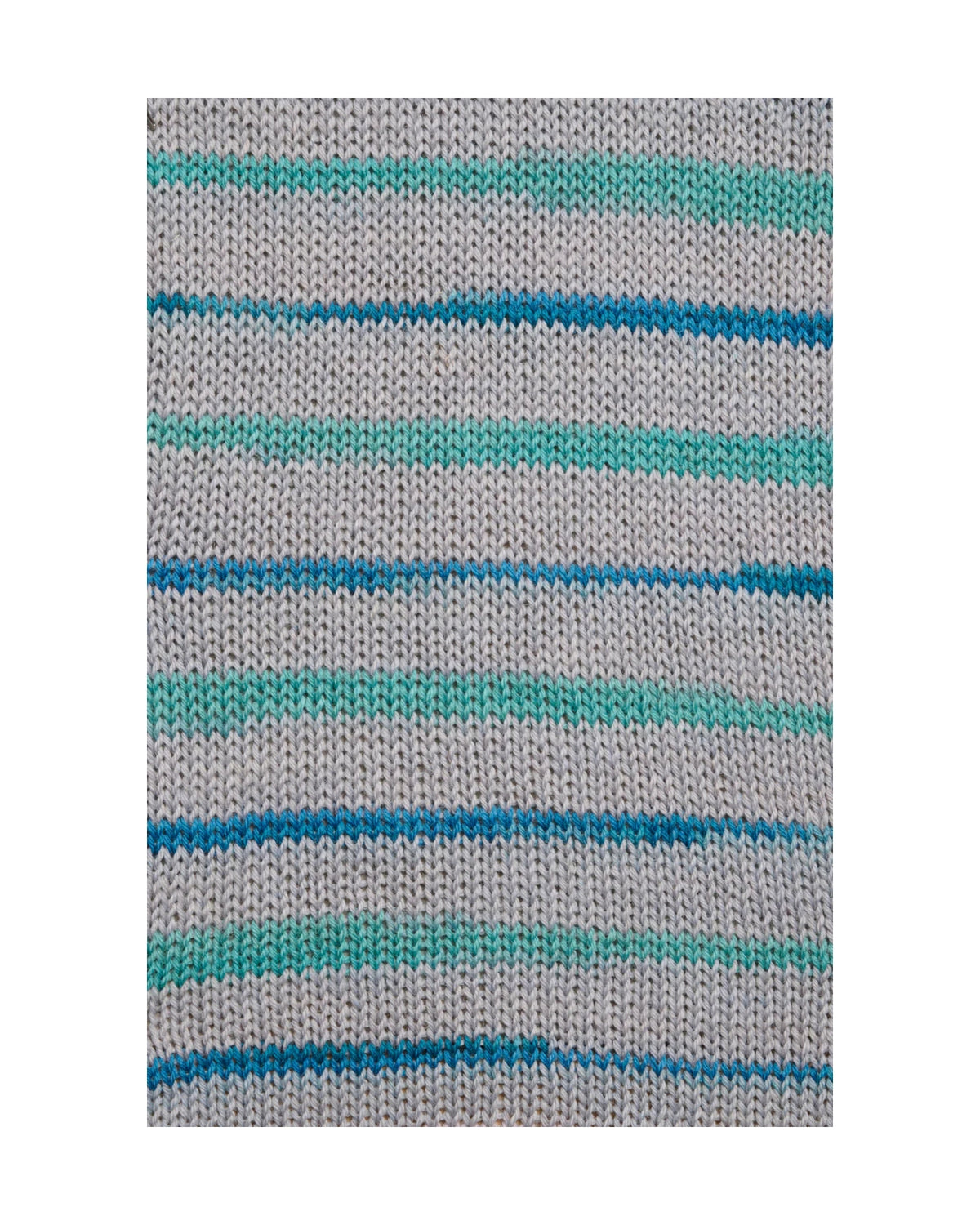 Just Sock Wool 50g - Fv.2 Lysegrå/Petroleum/Tyrkis - Fra Mayflower