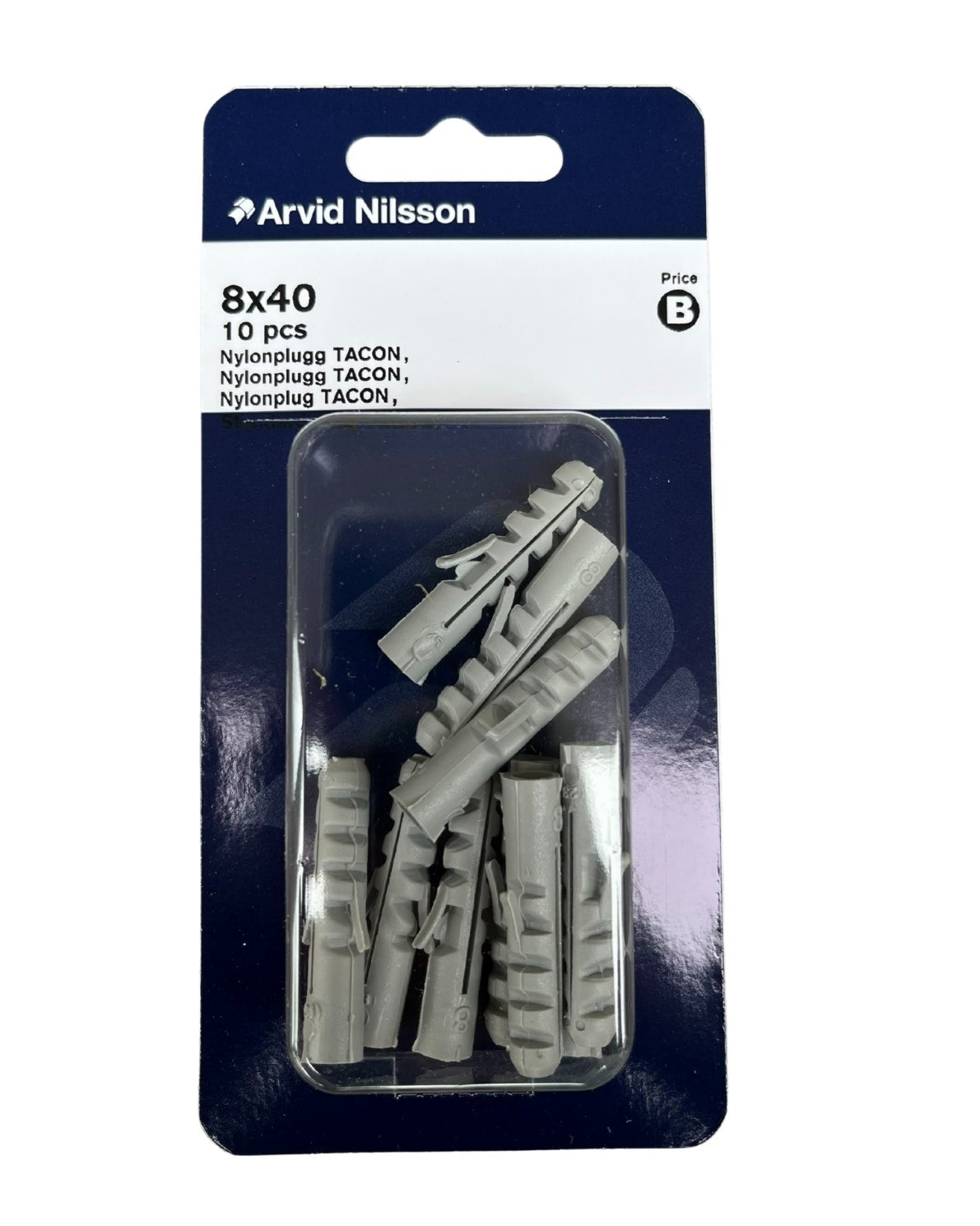 Plug tacon 8X40 nylon 10 pcs