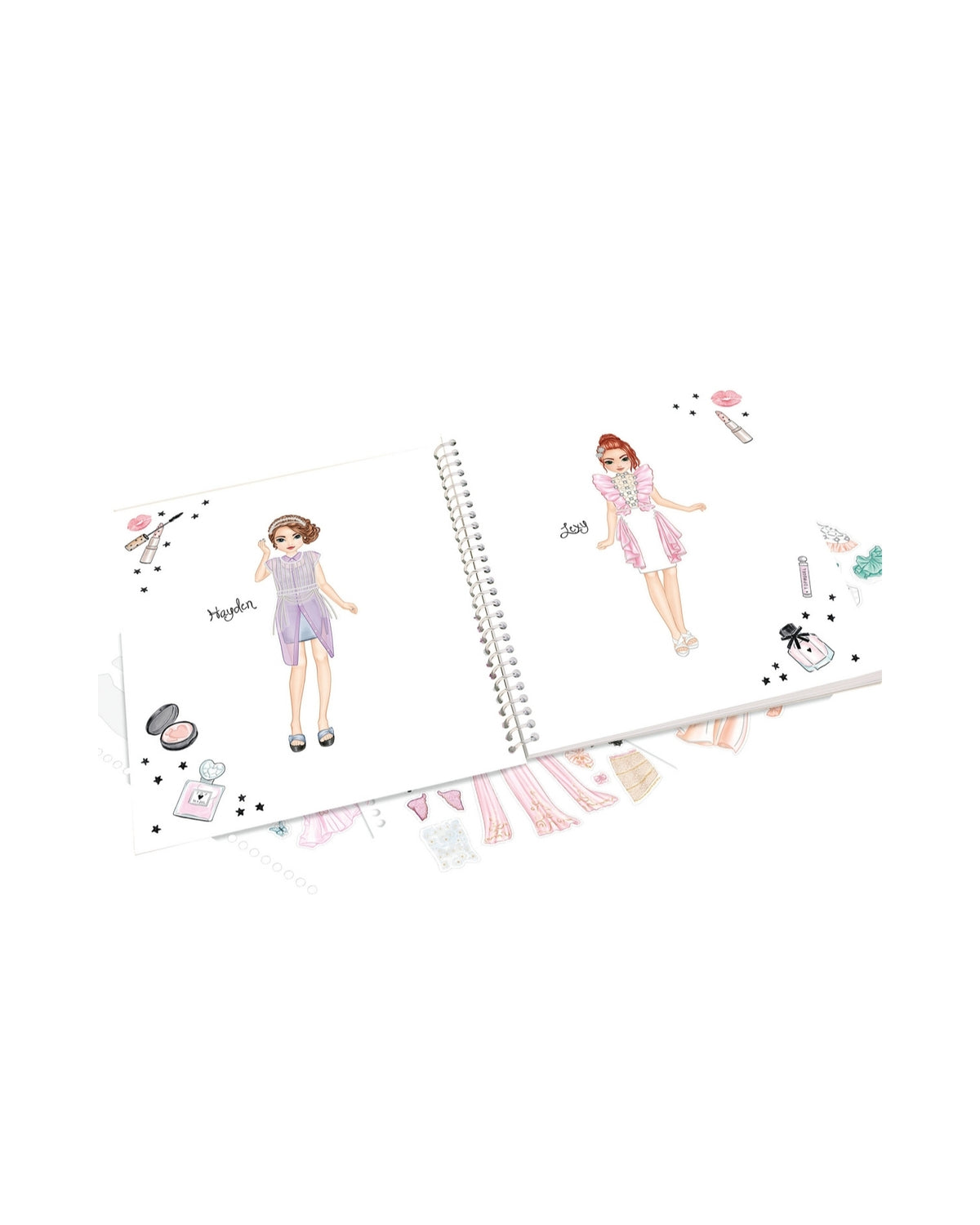 TOPModel Dress Me Up Stickers Coloring Book GLAM LOOK