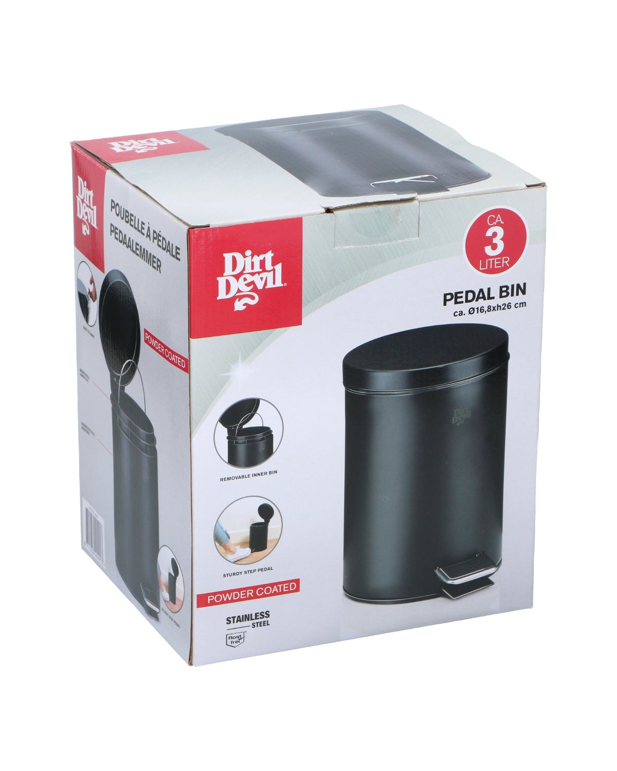 Pedal spand 3 liter - Sort