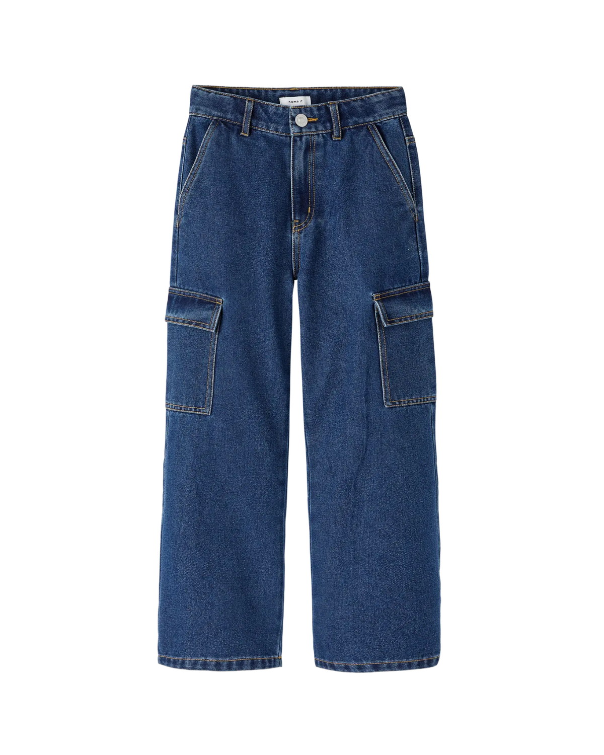 Blå - Dark Blue Demin - Name it - Cargo Jeans - 13220709