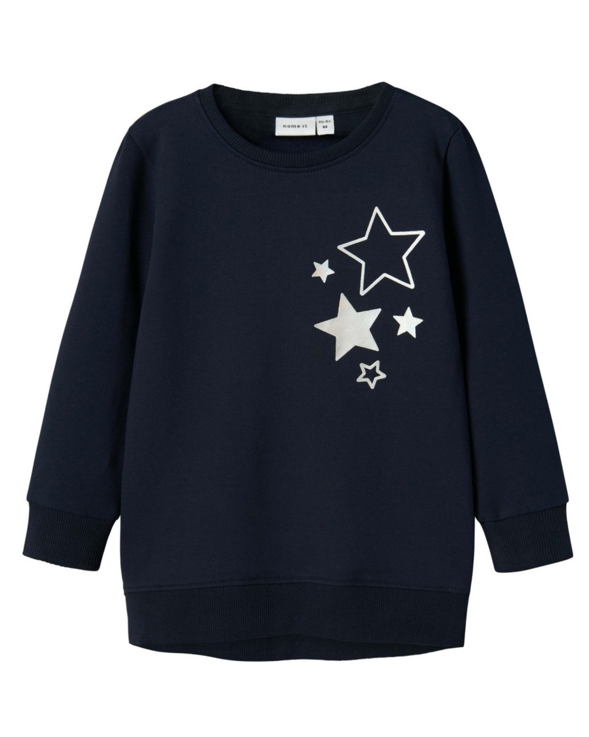 Navy - Dark Sapphire - Name it - sweatshirt - stjerner - 13223624