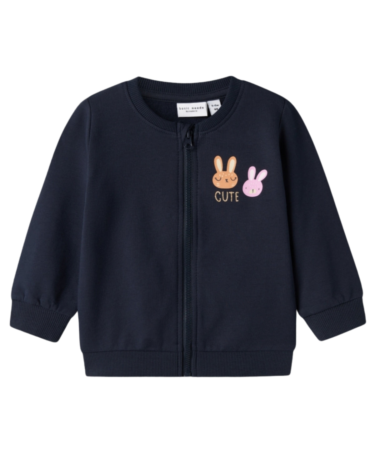 Navy - Dark Sapphire - Name it - lynlås jakke - blomster - 13226052