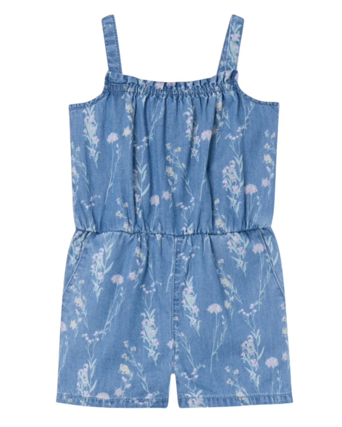 Blue - Medium Blue Denim - Name it - jumpsuit - floral - 13229402