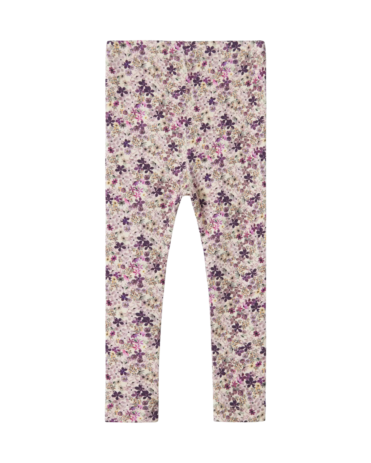 Cream / Purple - Buttercream - Leggings - Name it - floral pattern - 13239310