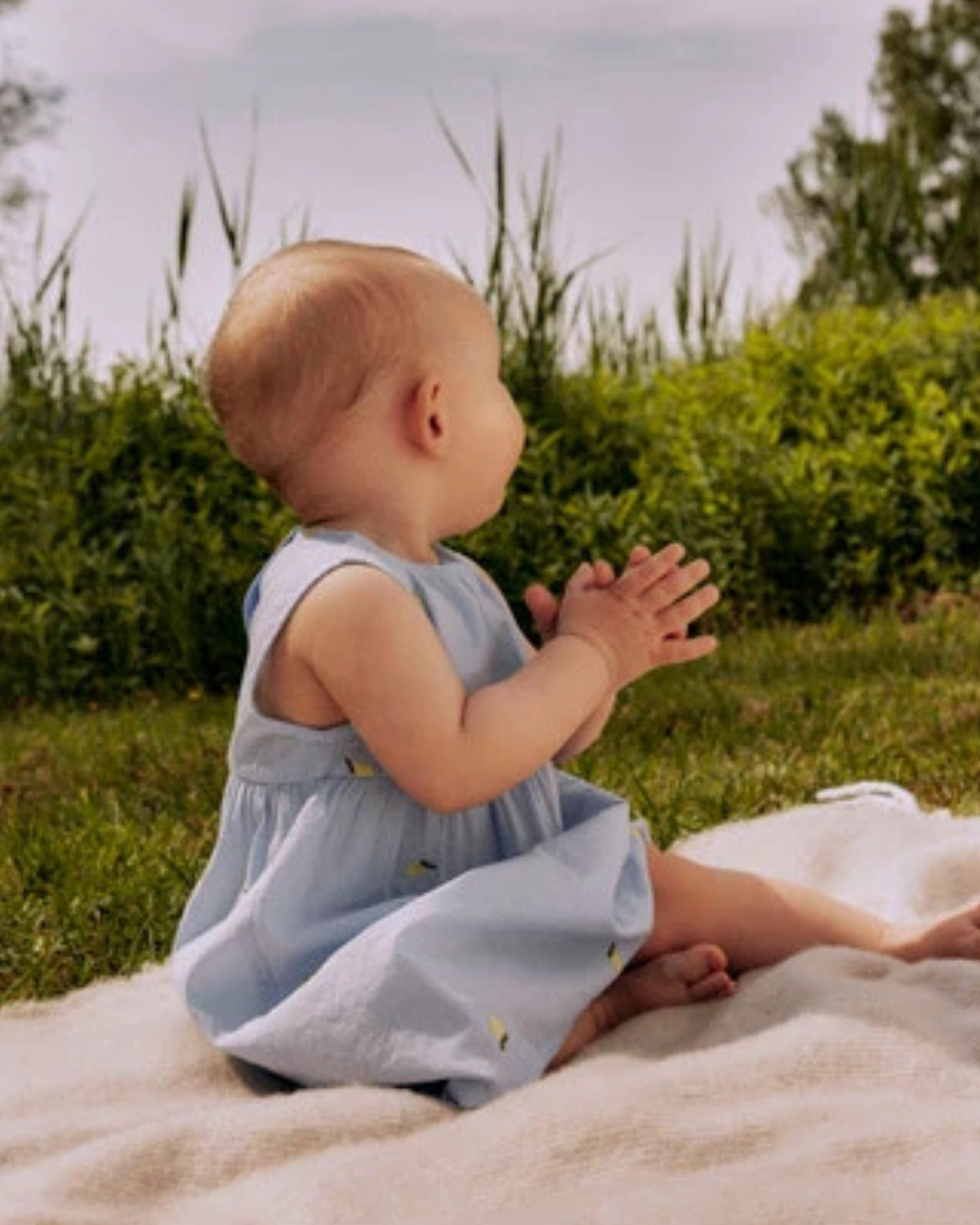 Blå - serenity / lemon - Name it - Kjole med citroner - 13240054