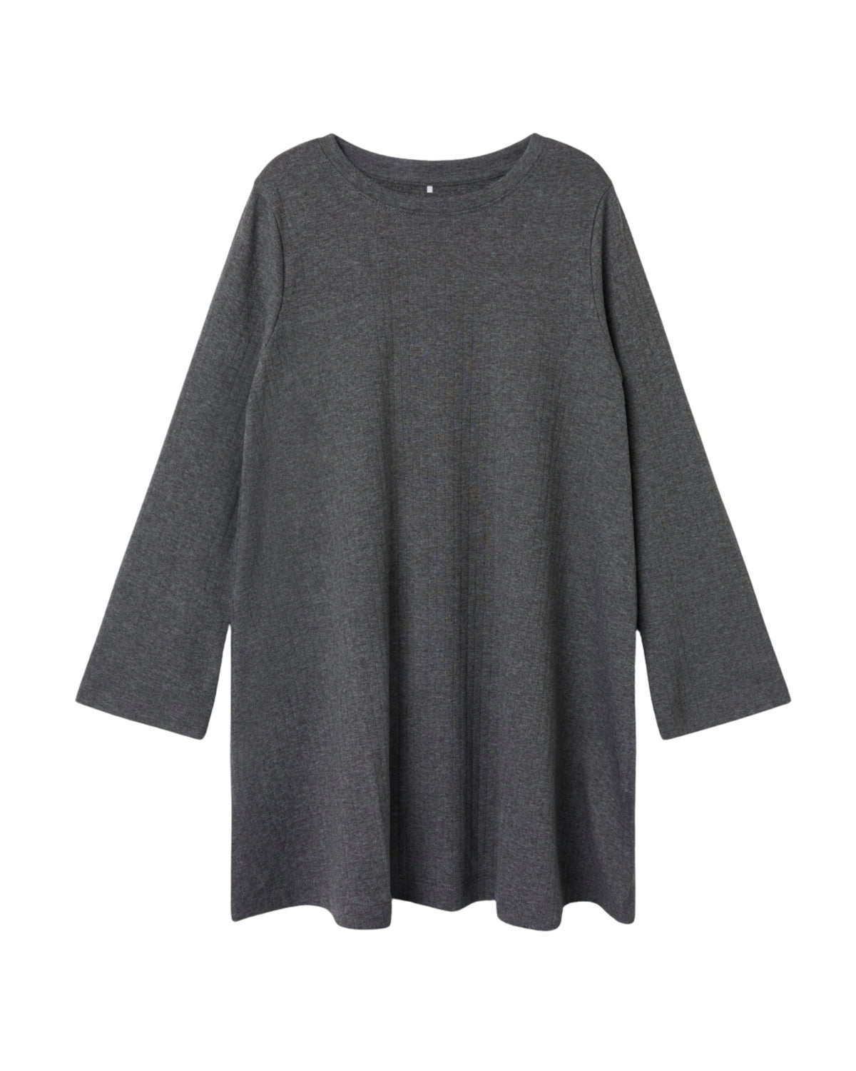 Grå - Dark Grey Melange - Name it - Kjole - rib - 13242380