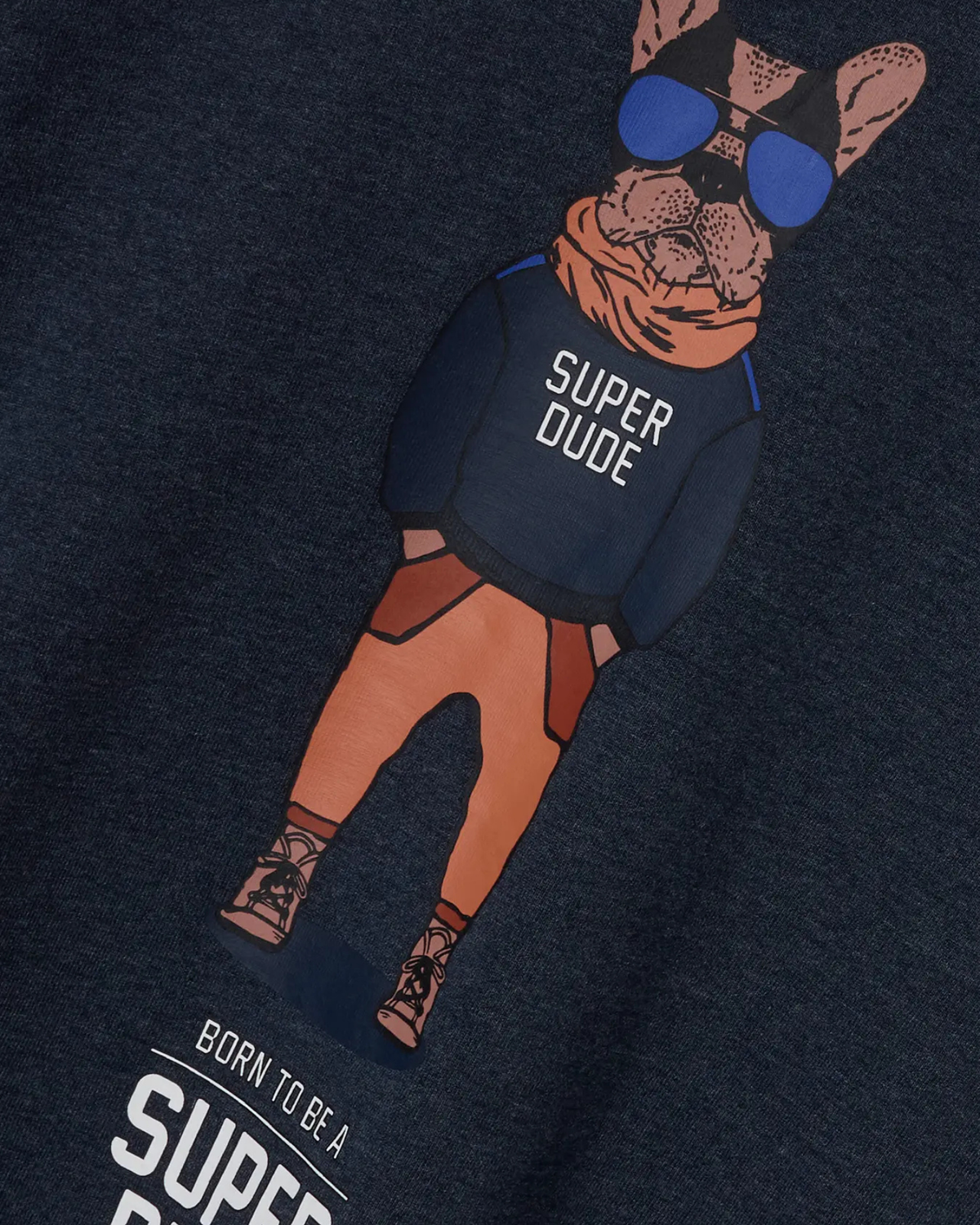 Blue - Dark Sapphire - Name it - T-shirt - "Super dude" - 13242434