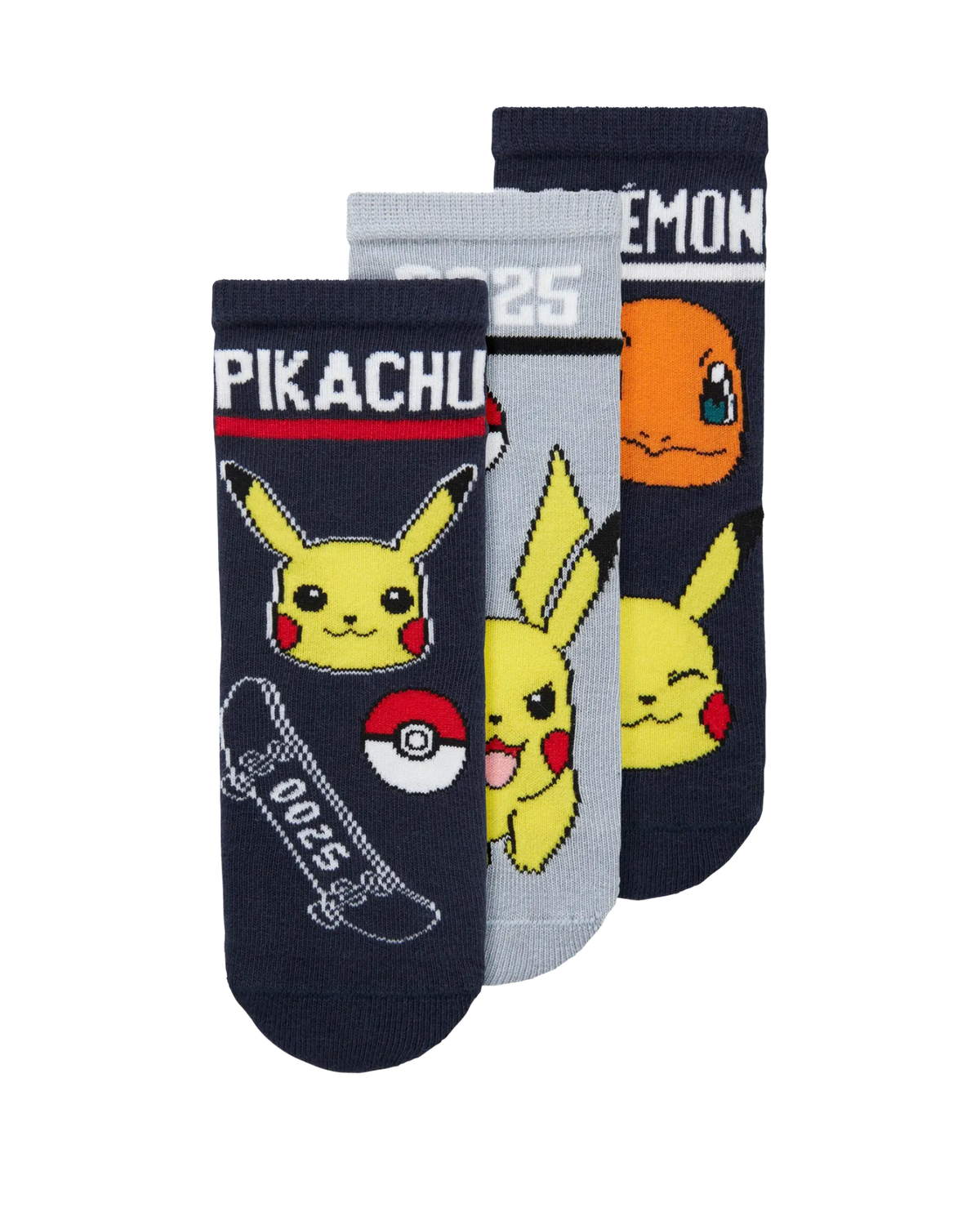 Blå - Navy - grå - Name it - 3 pak Strømper - Pokemon - 13247208