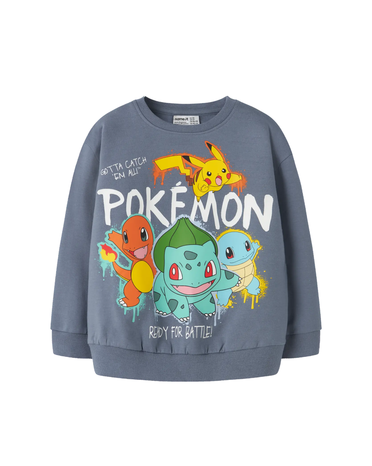 Gråblå - Flint stone - Name it - sweatshirt - 13249589