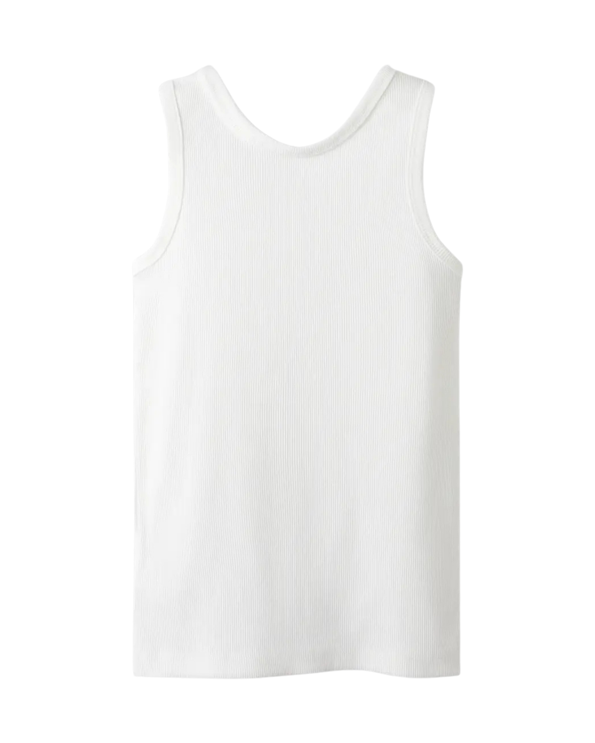 Hvid - Cloud Dancer - Name it - Tank Top - med rose - 13251784