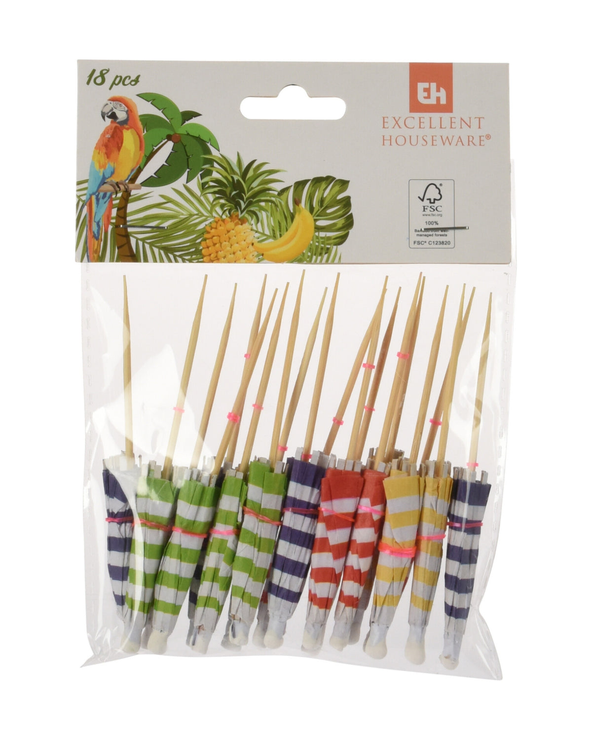 Cocktailparaplyer – 18 stk – 10 cm