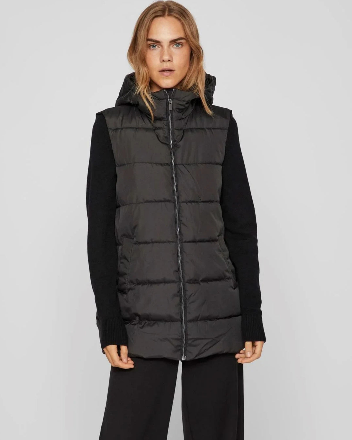 Black - black - Vila - vest - 14080408