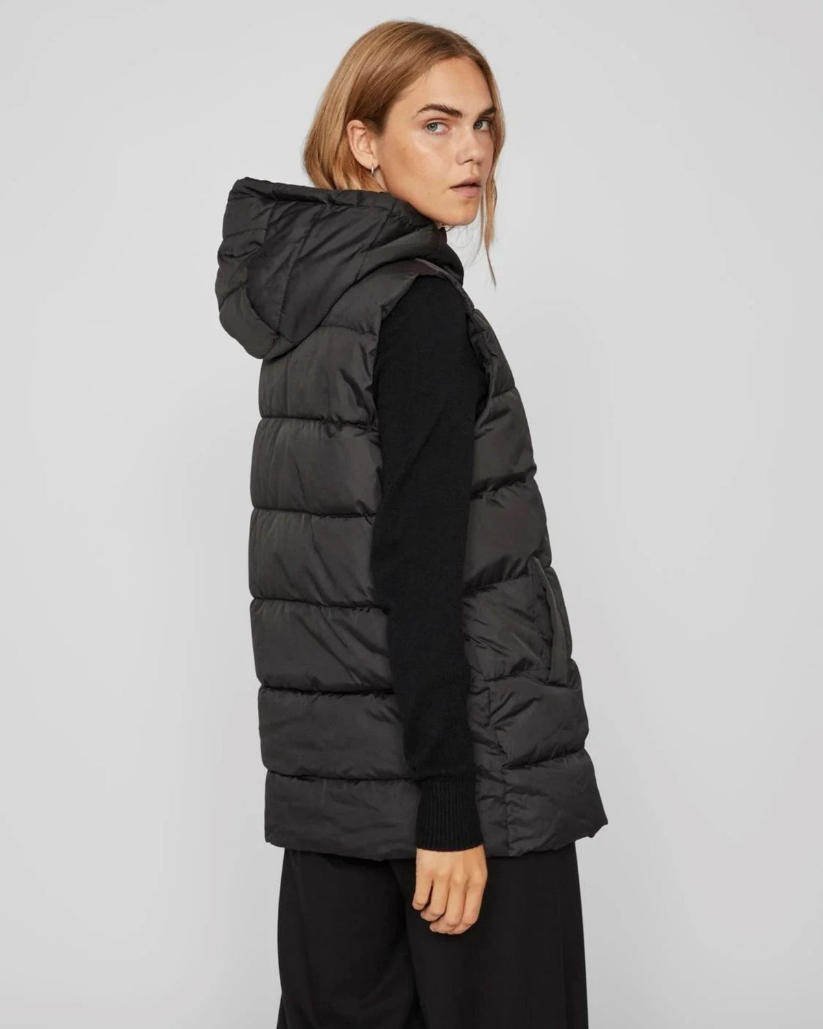 Black - black - Vila - vest - 14080408