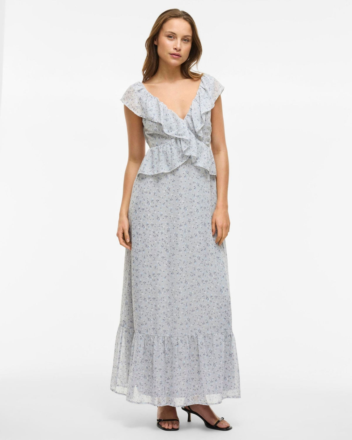Blå - Pearl Blue - VILA - Kjole - Blomster - 14099489