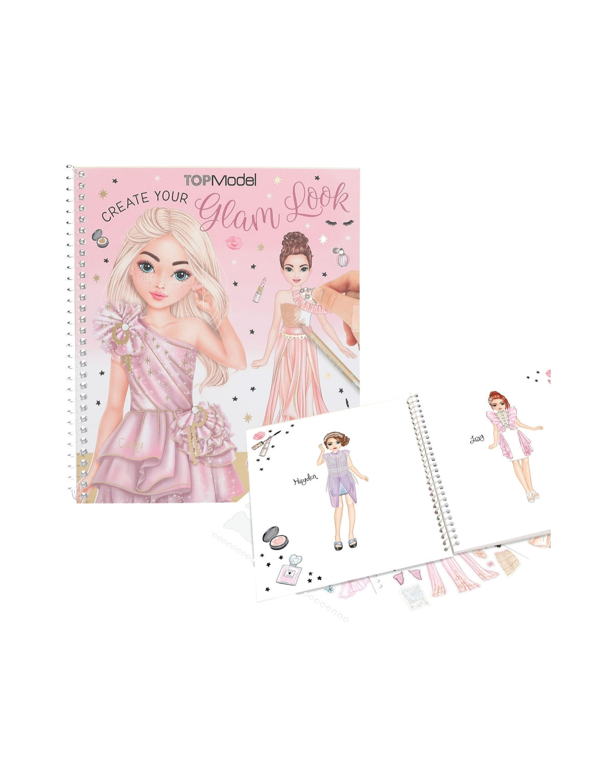 TOPModel Dress Me Up Stickers Coloring Book GLAM LOOK