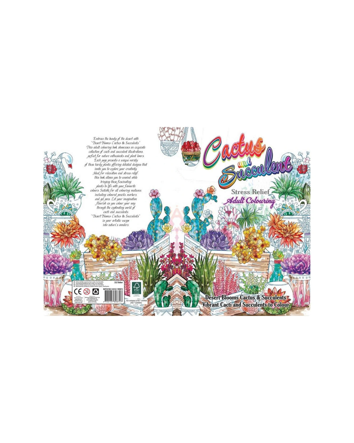 Malebog A4 Cactus & Succulent 32 sider