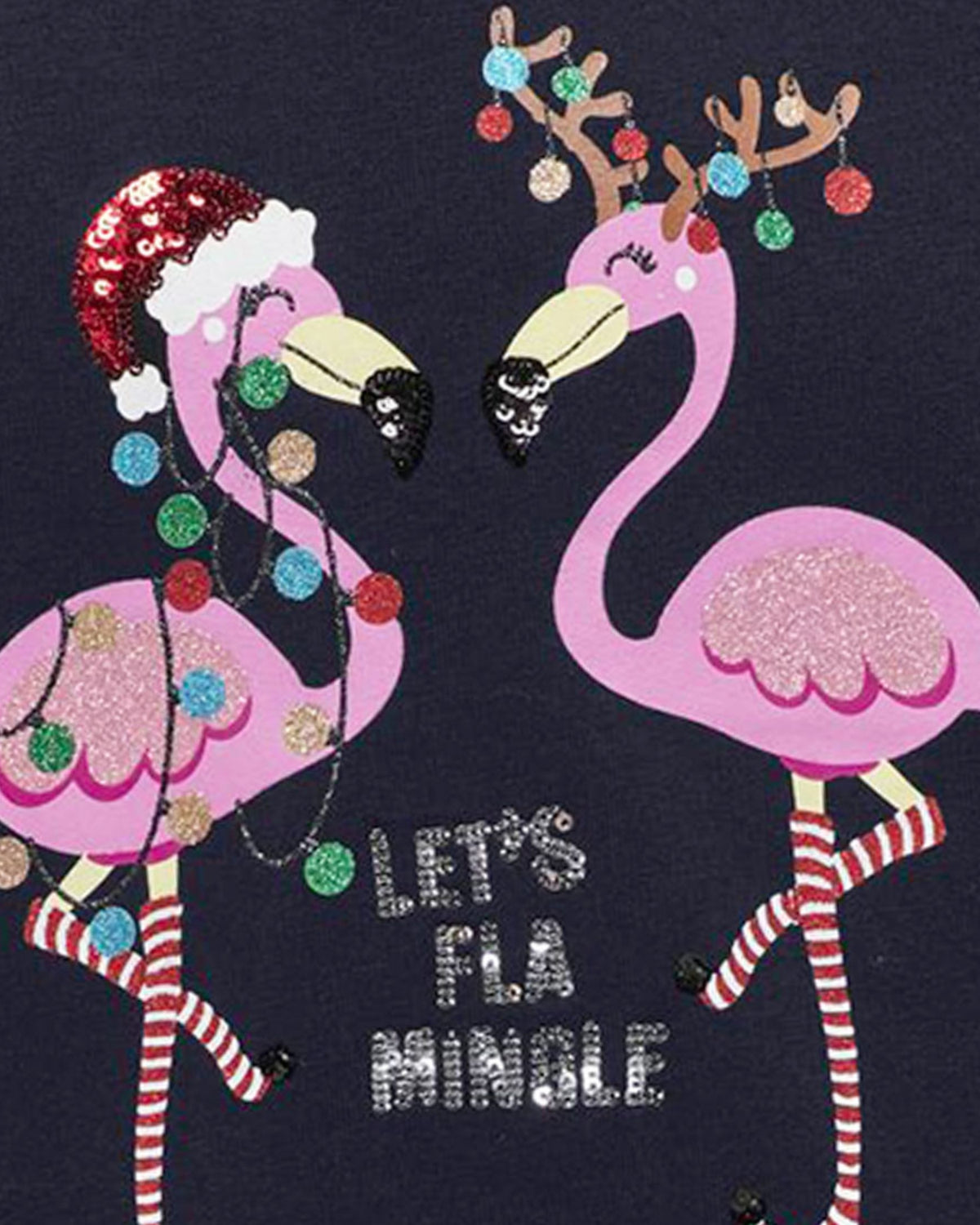 Mørkeblå - Night Sky - Only - Sweatshirt - Flamingoer - 15280285
