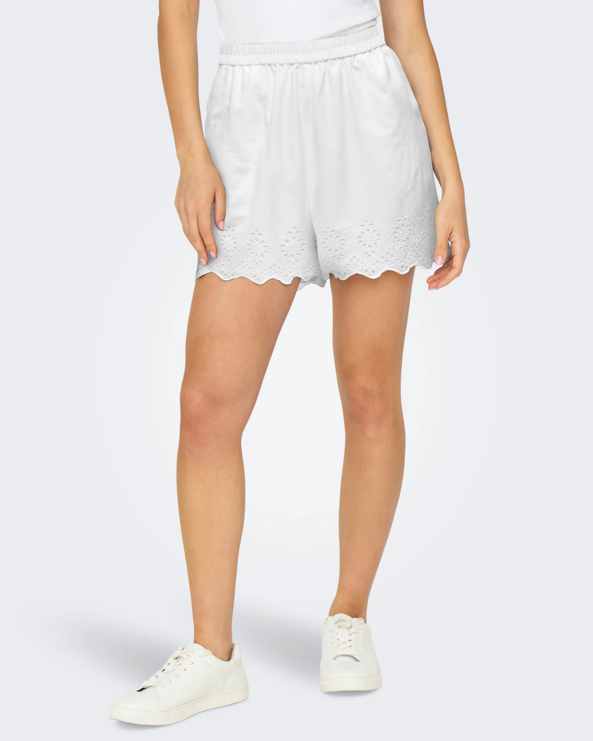 Hvid - Bright White - Only - Shorts - 15313167
