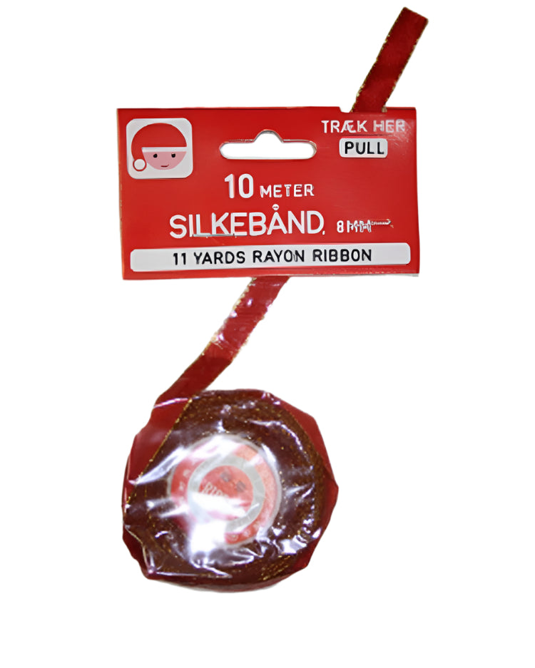 Silkebånd rødt 12 mm - 10 meter