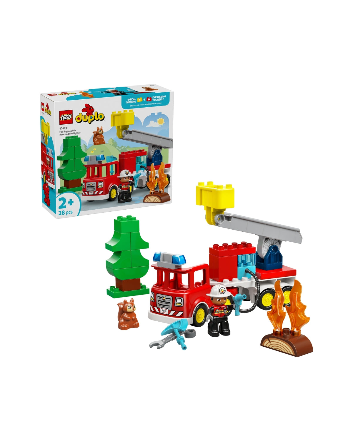 LEGO 10473 Brandbil med slange og brandmænd - LEGO DUPLO 10473