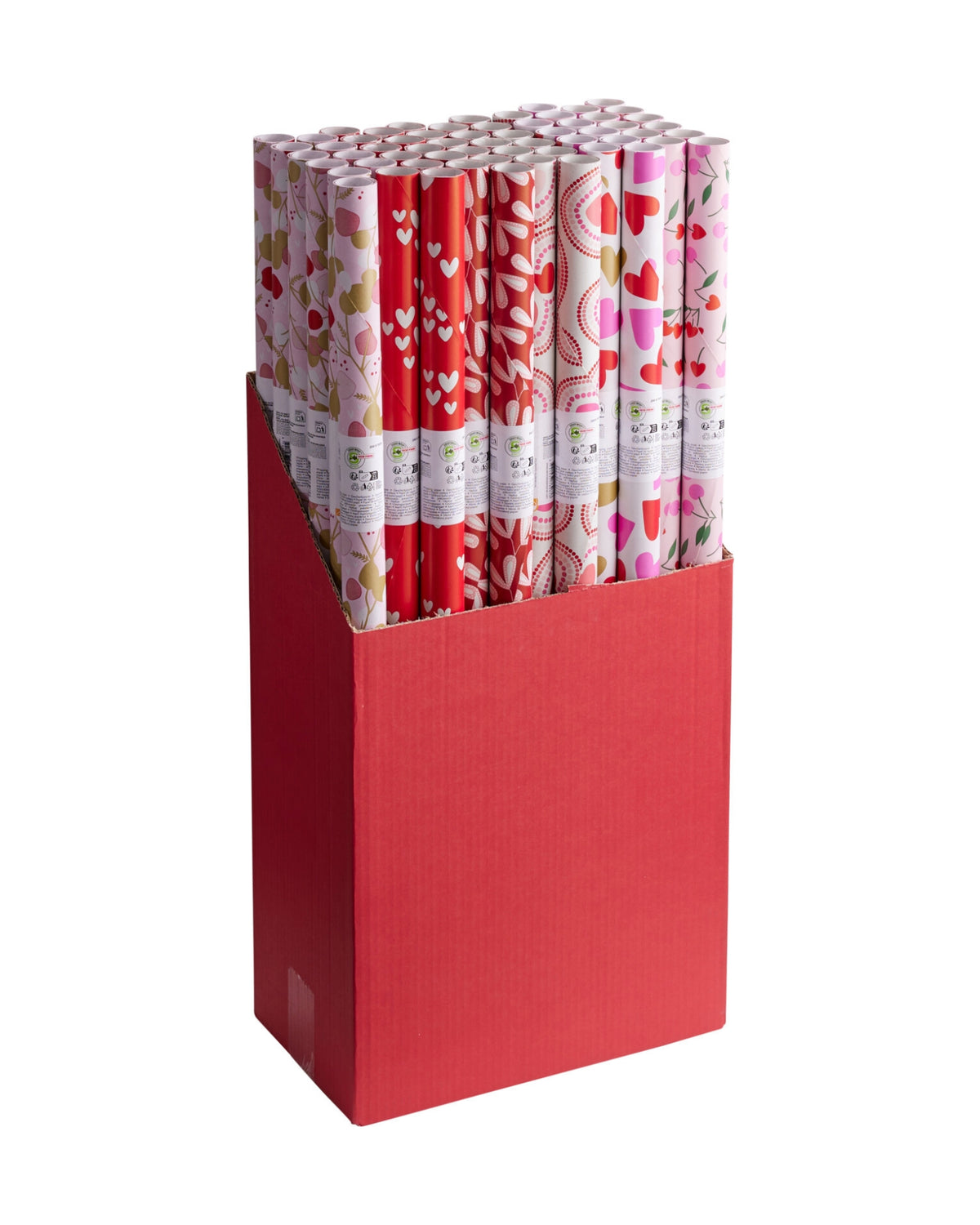 Gavepapir 70 x 200 cm – 6 romantiske design