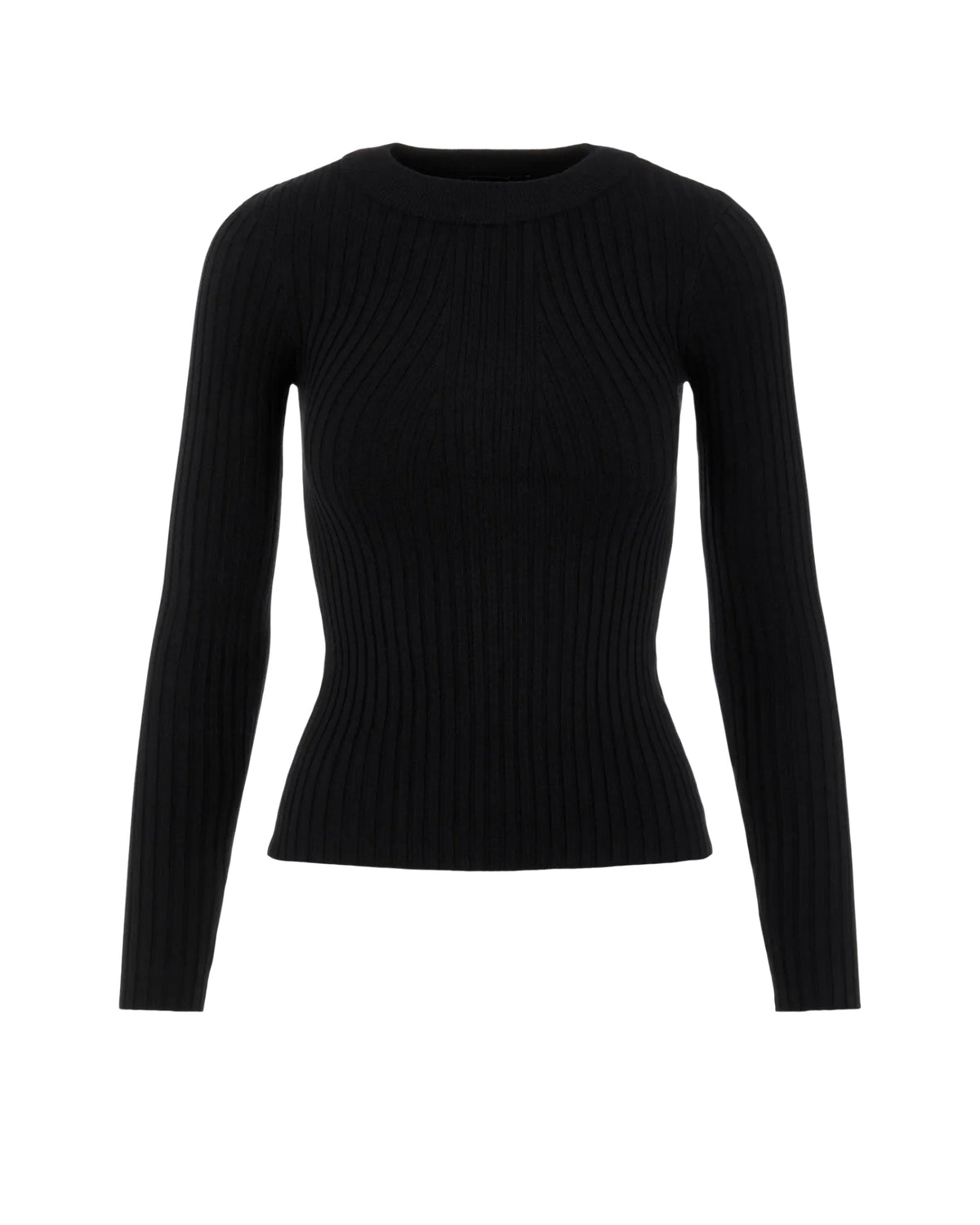 Sort - Black - PIECES - Strikbluse - 17115047