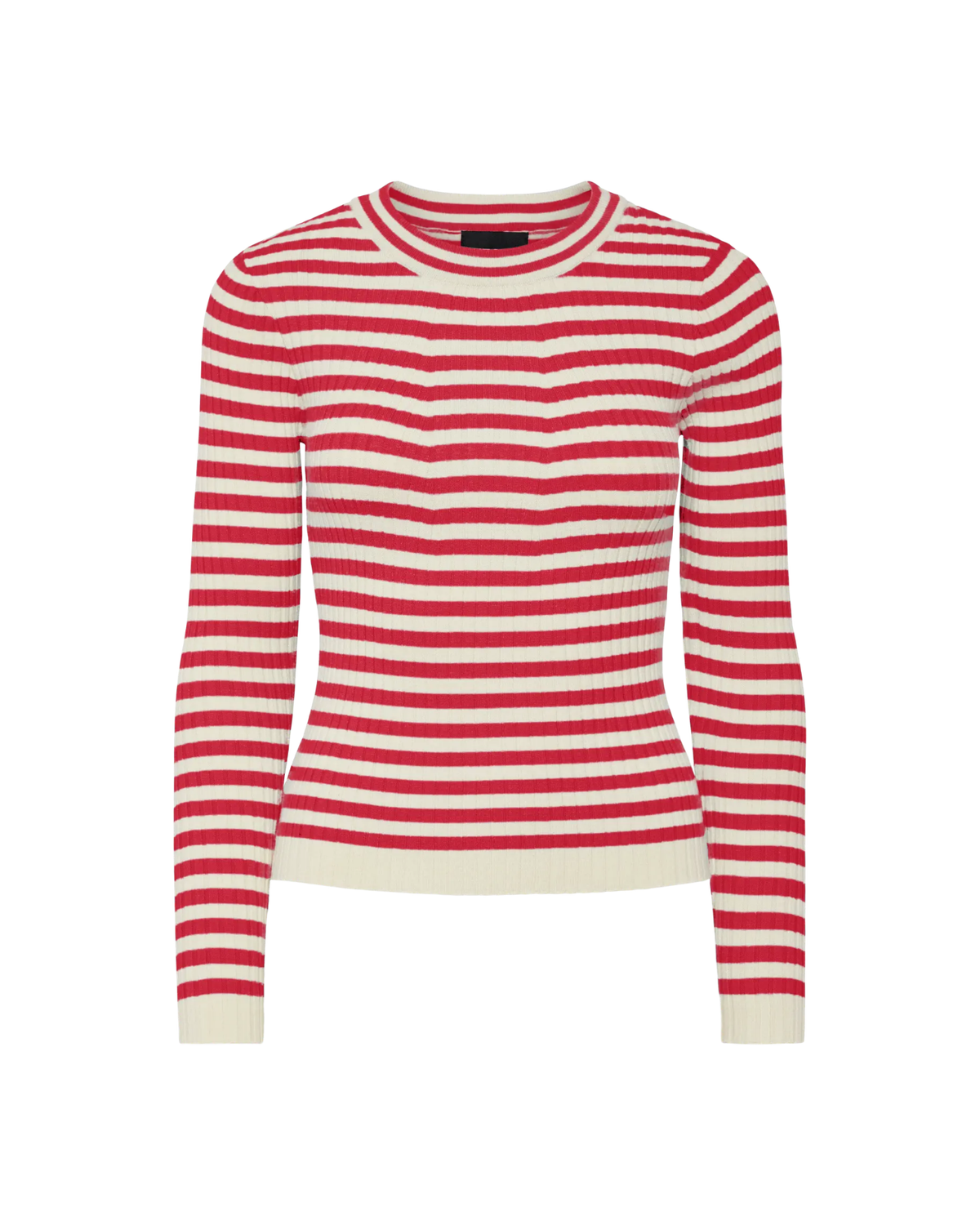 Rød - Lollipop - Pieces - Bluse - med striber - 17115047