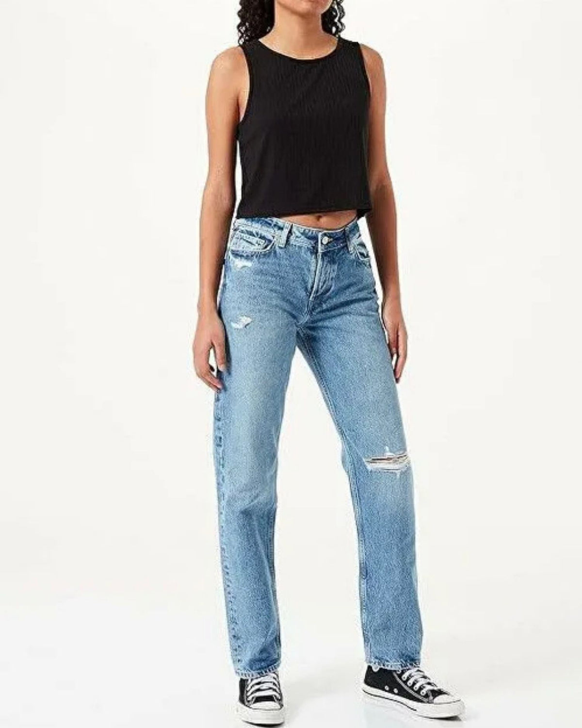 Sort PIECES rib tank top - 17126617