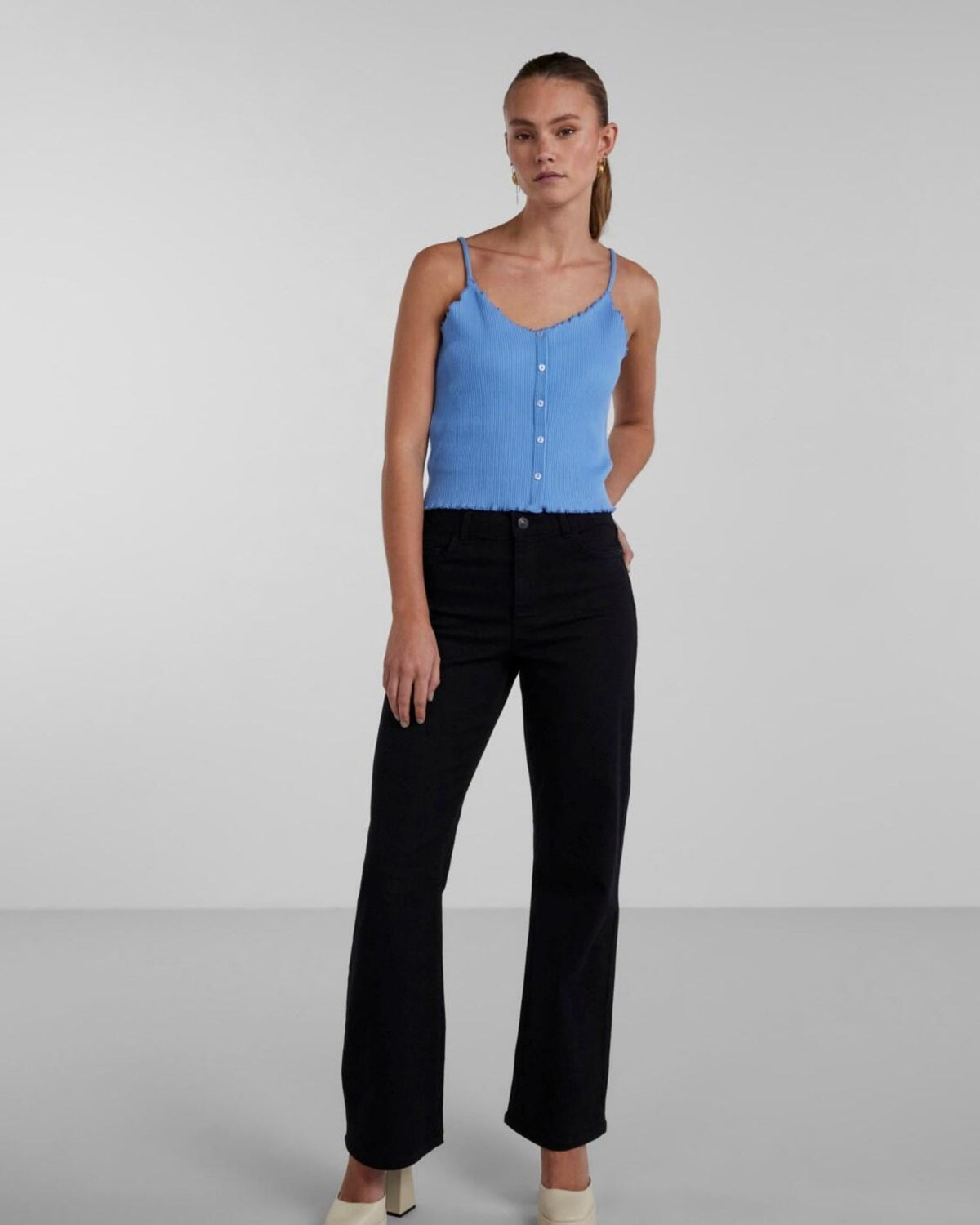 Light blue - Marina - PIECES - rib - top - 17132877