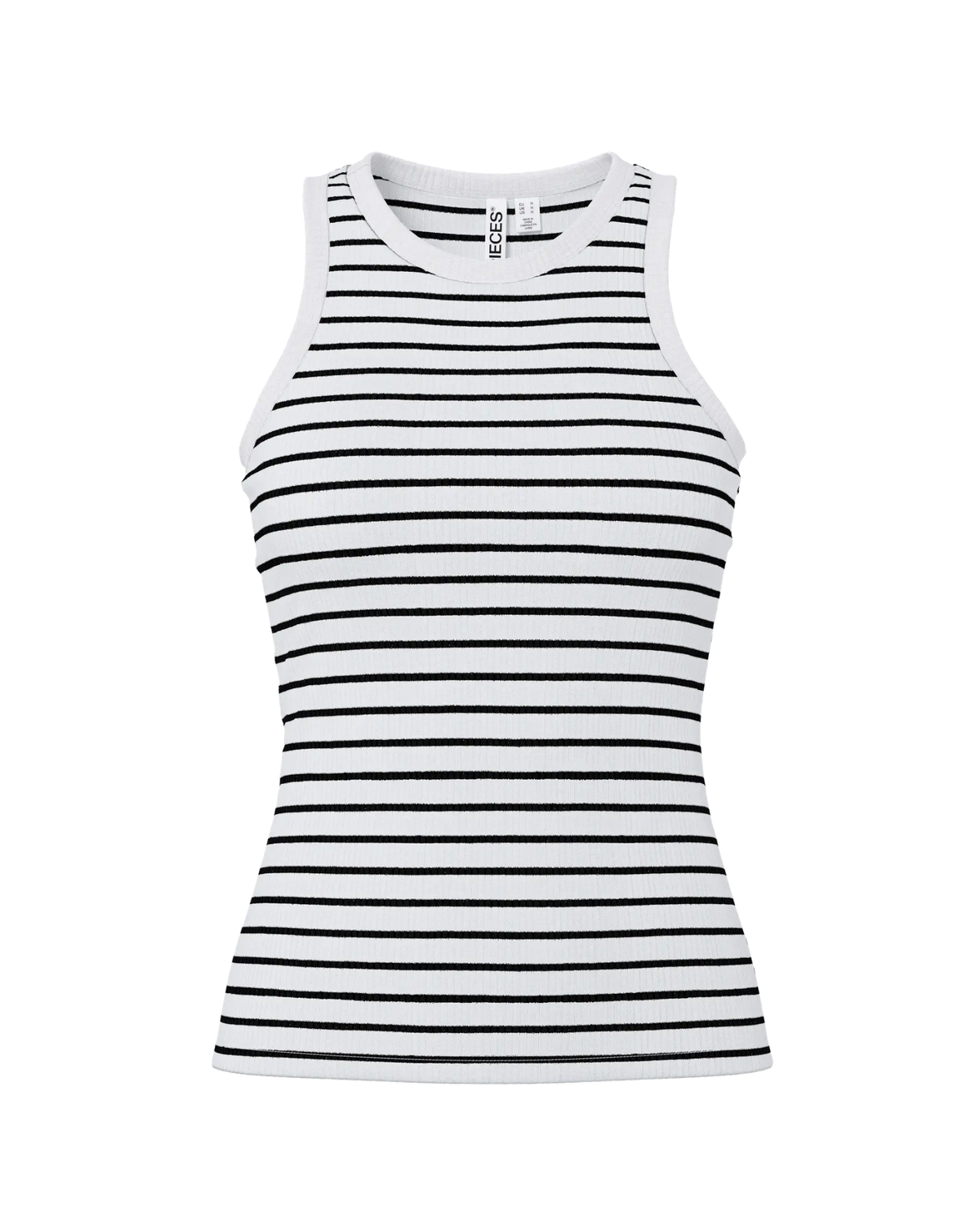Hvid - Cloud Dancer/New Black - Pieces - Tanktop - 17133673