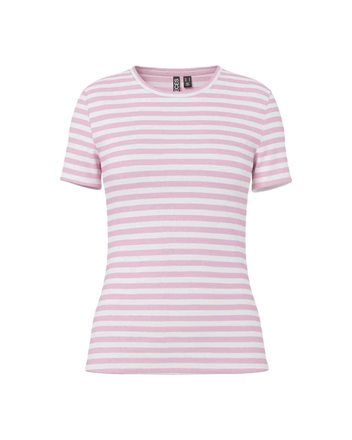 Rosa/hvid - roseate spoonbi / cloud dancer - Pieces - stribe Bluse - 17133839