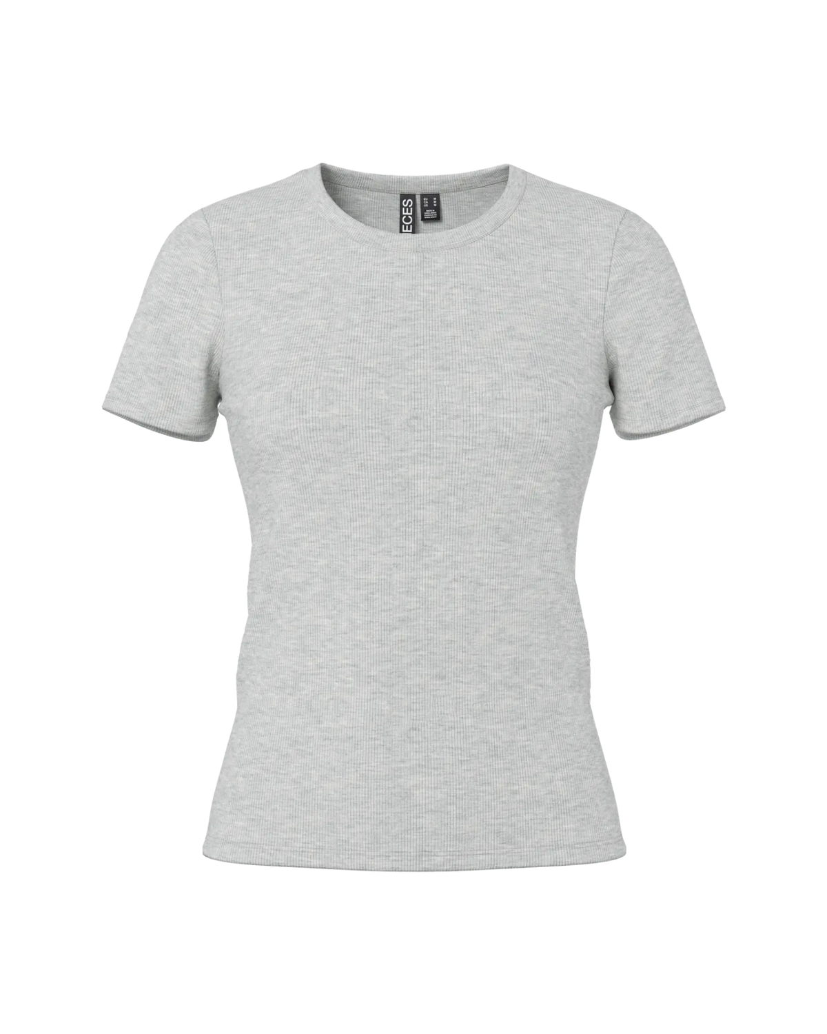Grå - Light Grey Melange - Pieces - T-shirt - 17154483