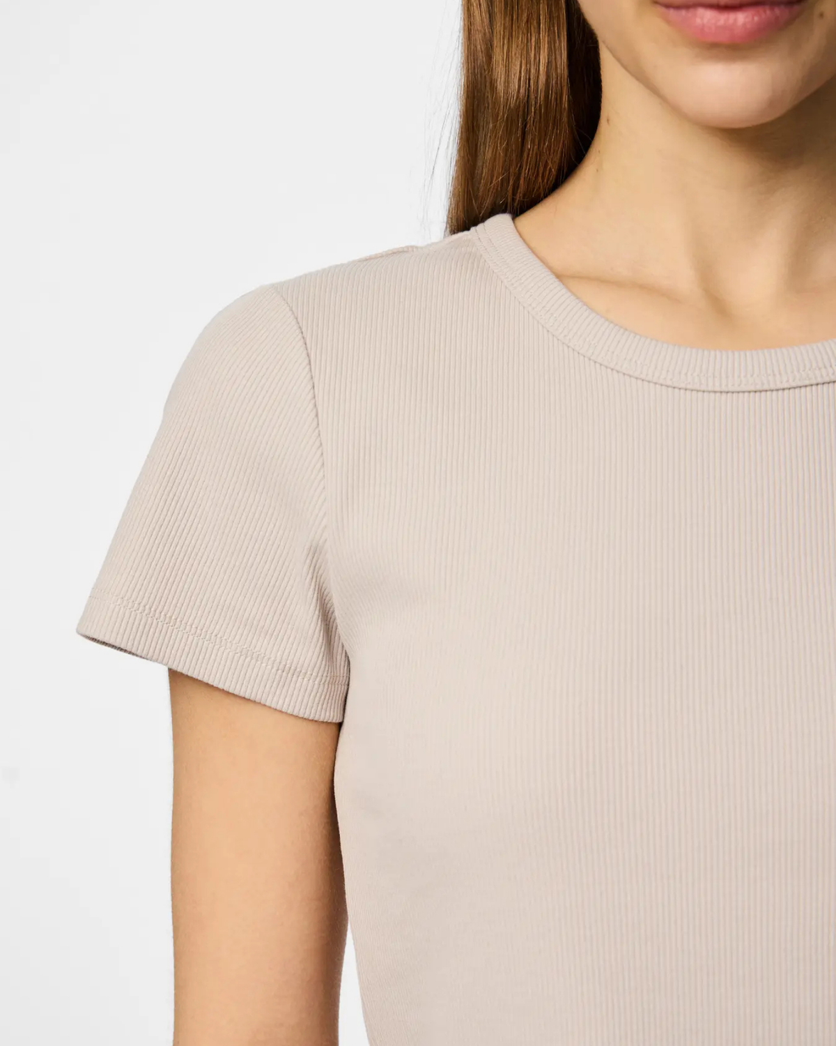 Sand - Silver Gray - Pieces - T-shirt - 17154483