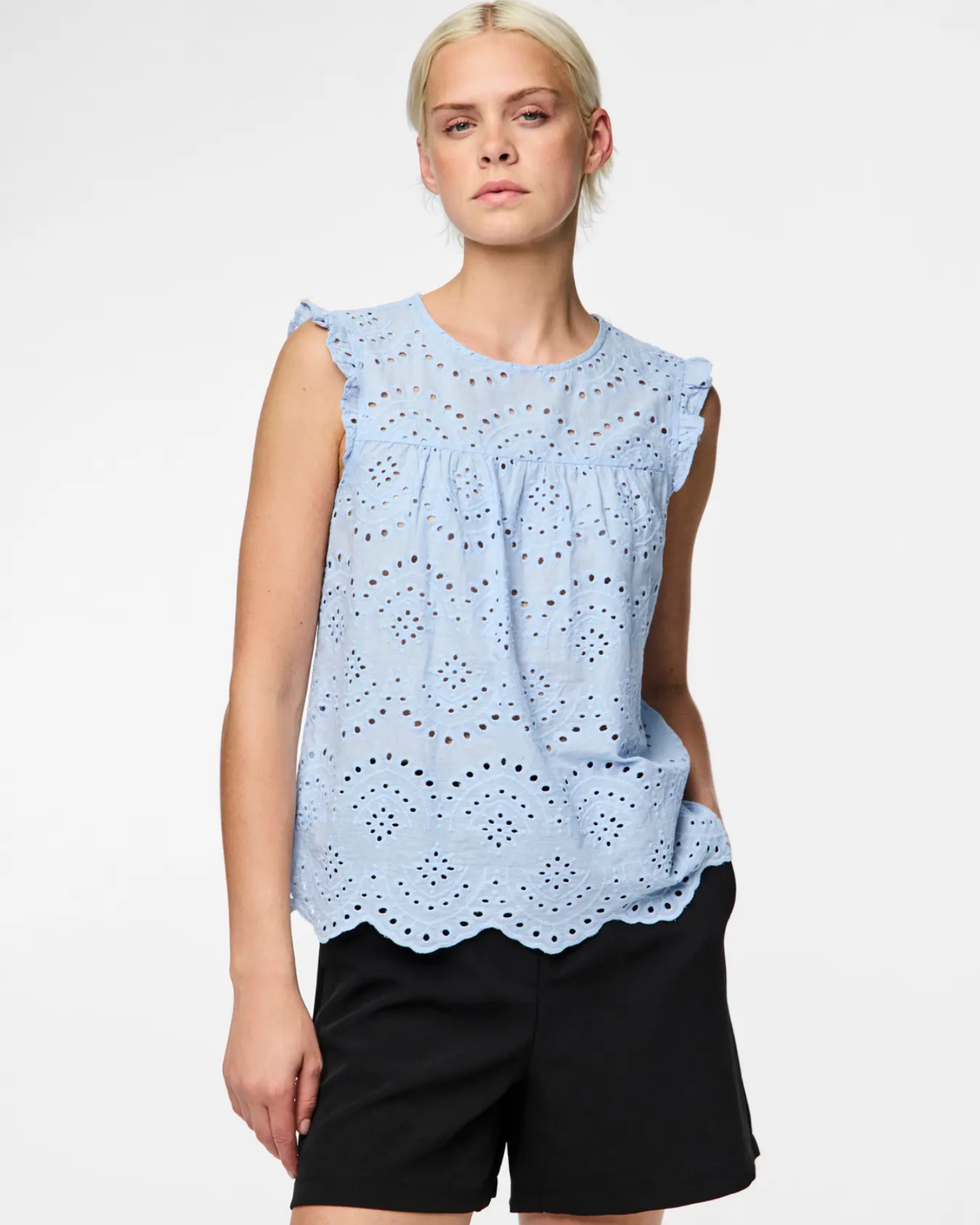 Blå - cashmere blue - Pieces - bluse - 17154746