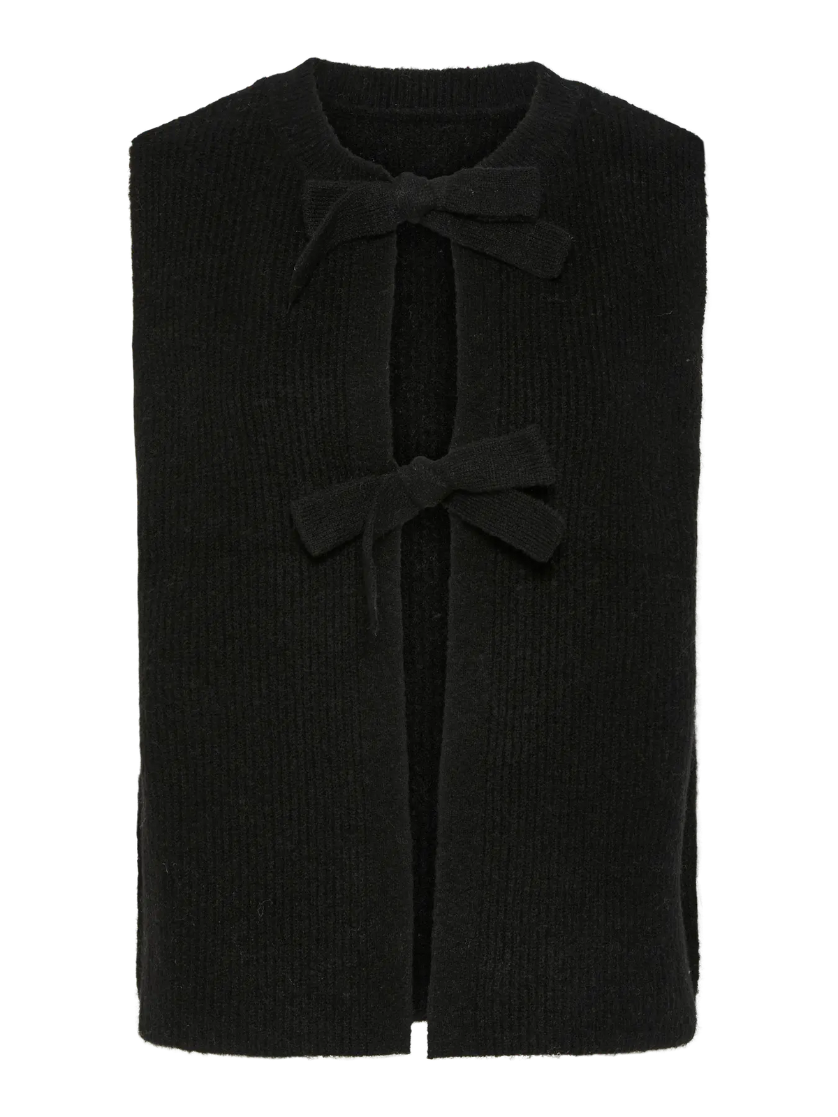 Sort black Striktrøje fra PIECES - 17156680
