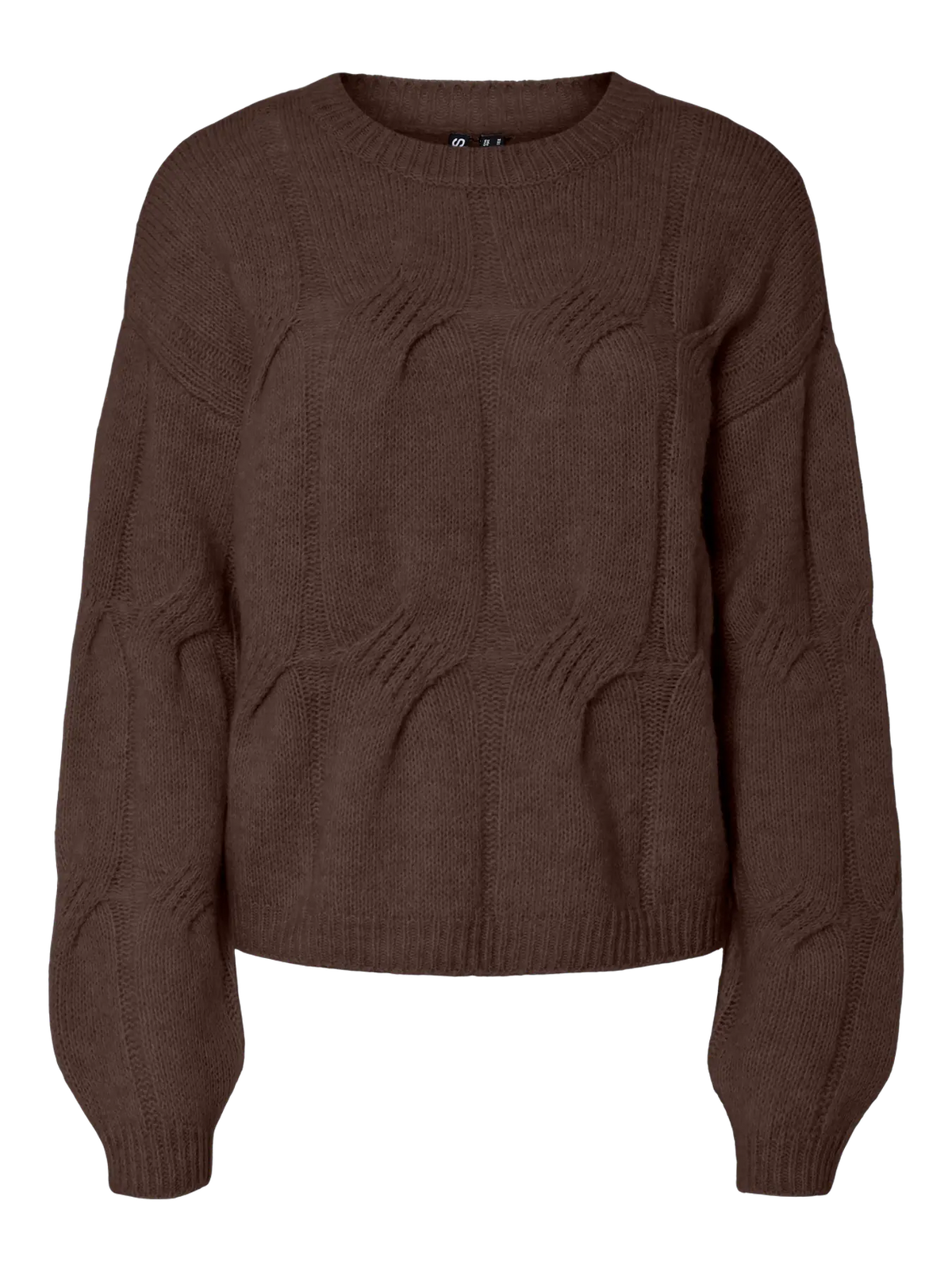 Brun Striktrøje fra PIECES - 17158924
