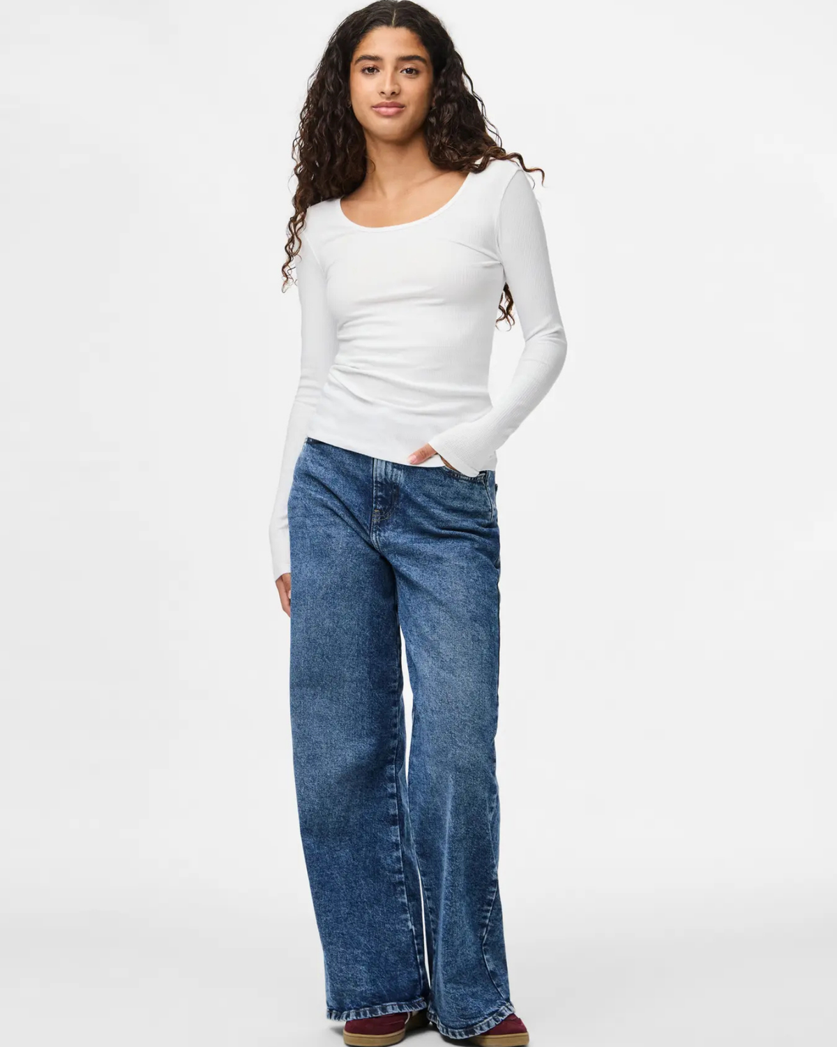 PIECES Bright White Top - 17161803
