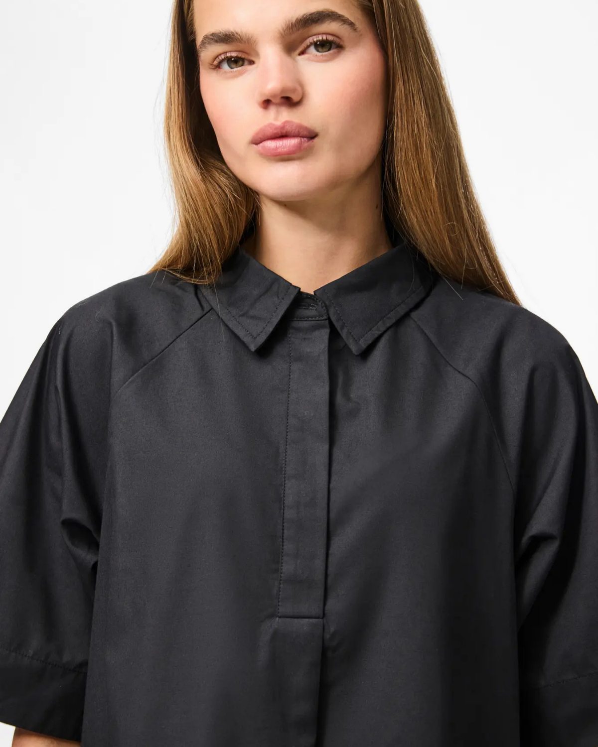 Sort - Black - Pieces - Skjortekjole - 17163244