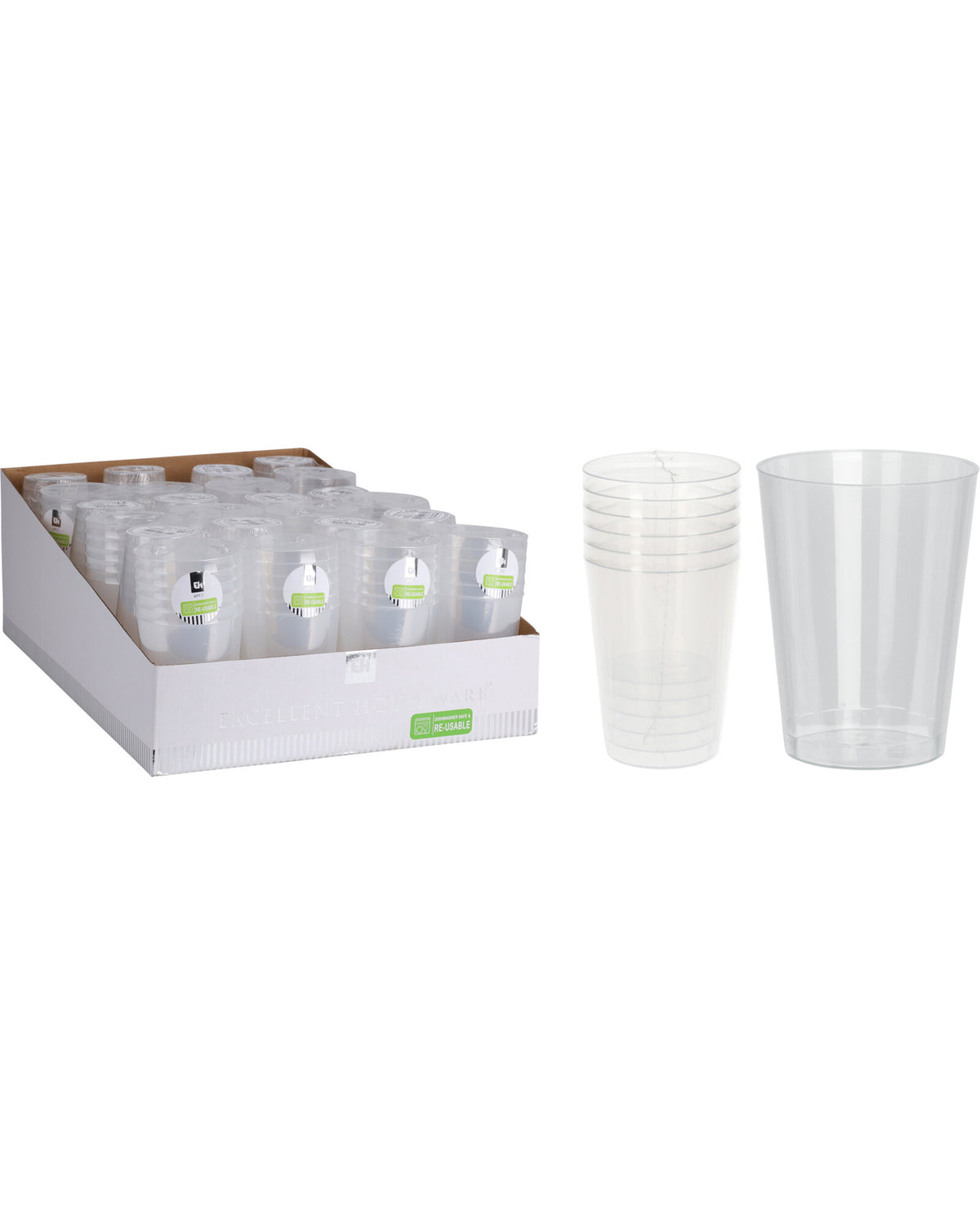 Plastic mug 280ml 6pcs