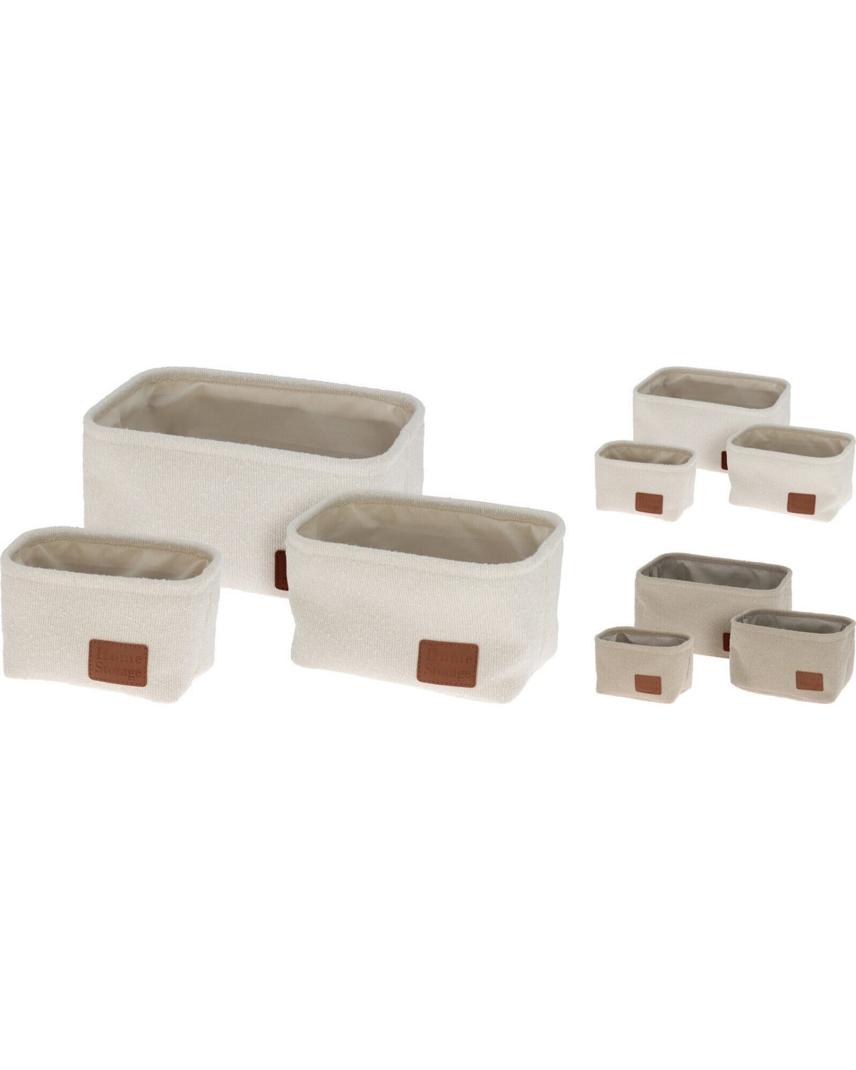 Storage basket 3 pcs with fabric