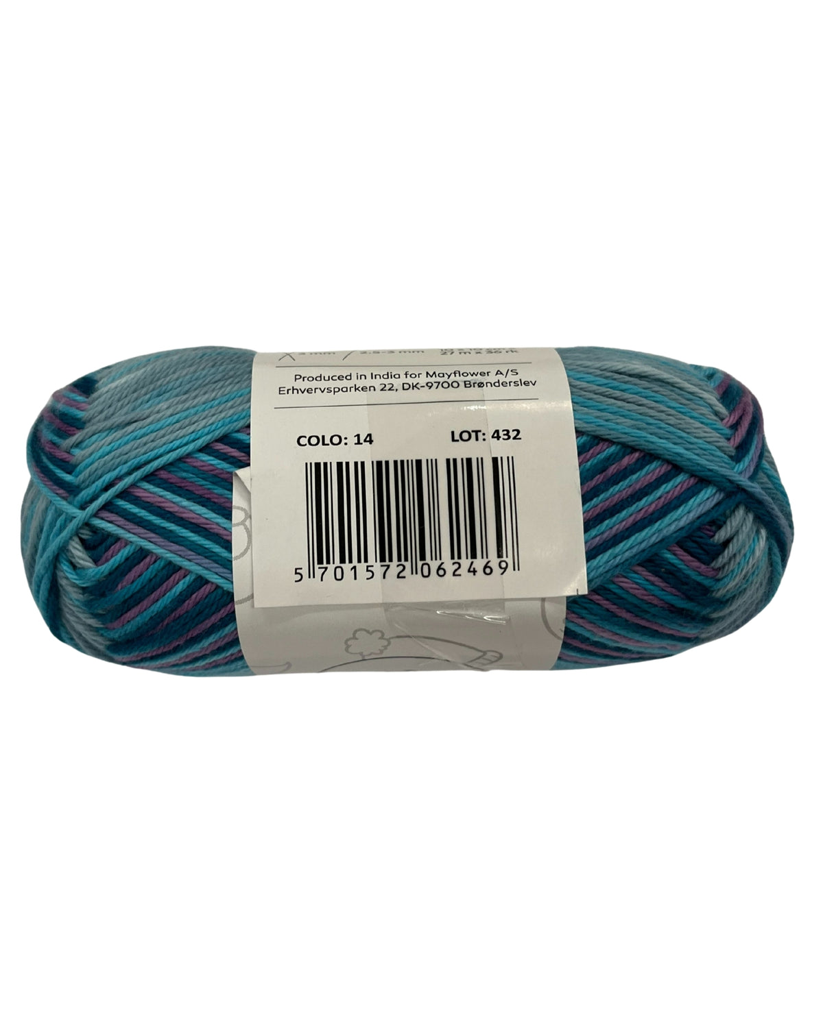 Bomuld garn Farmers Yarn print 8/4 50 g. fv. 14