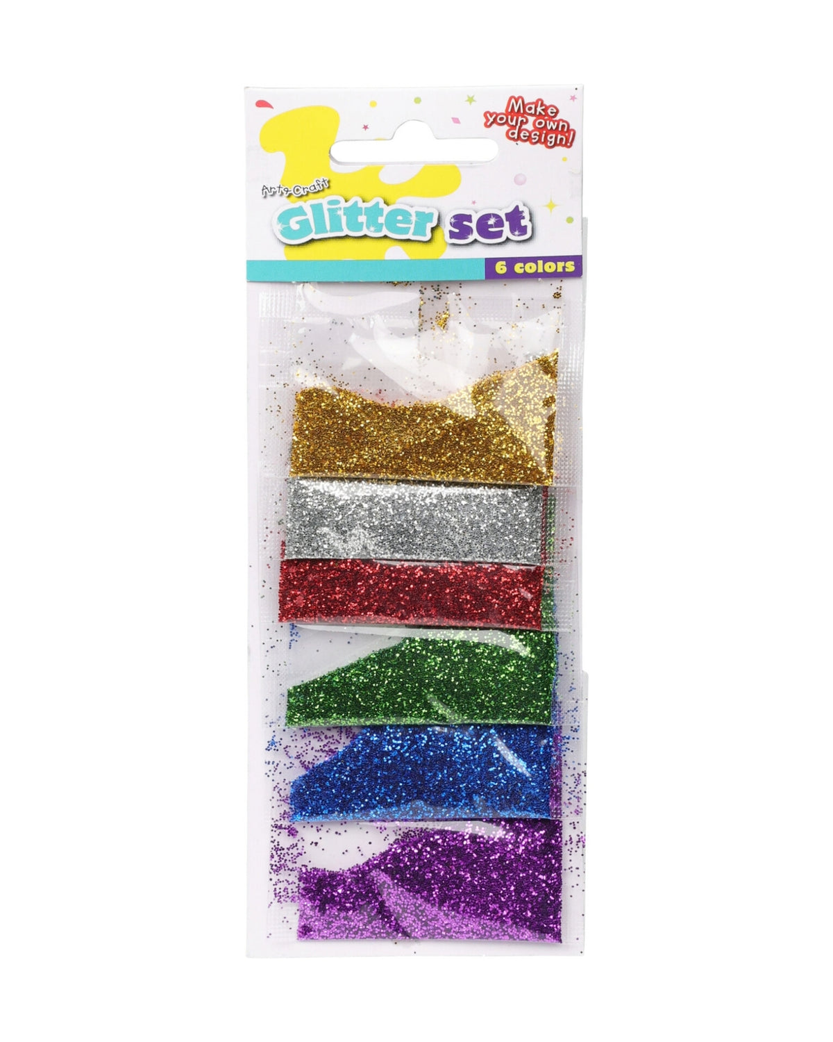 Glittersæt – 6 farver