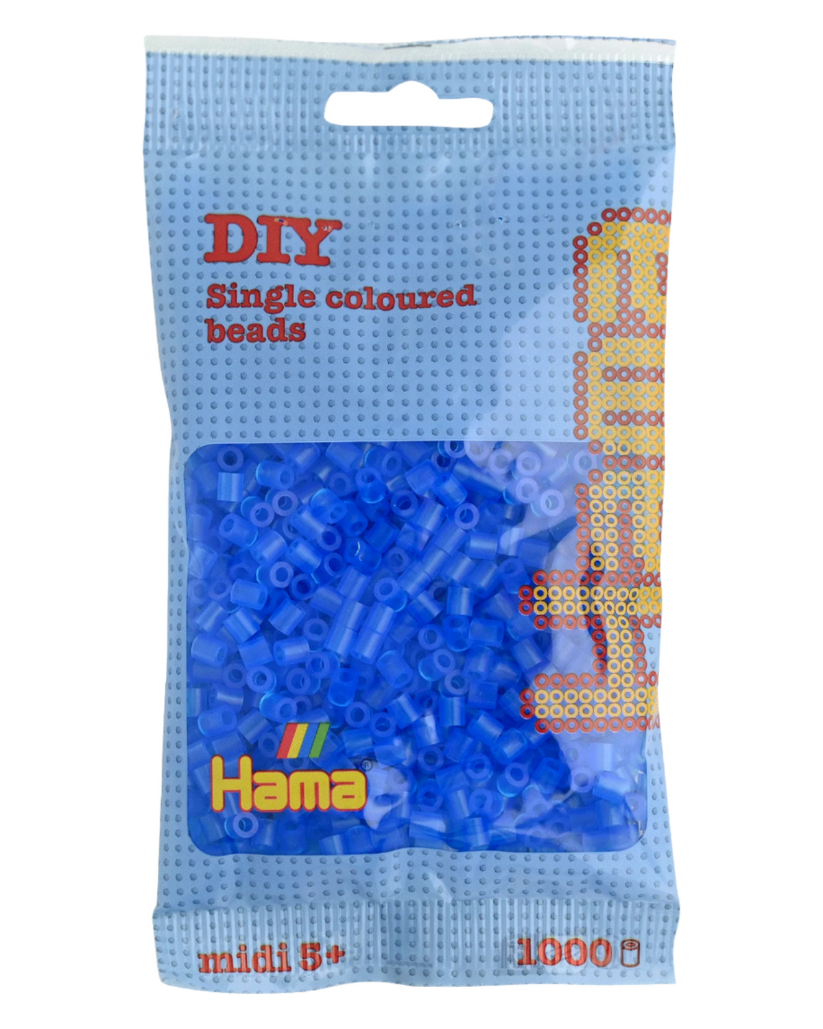 Hama perler 1000 stk - 207-15 transparent blå