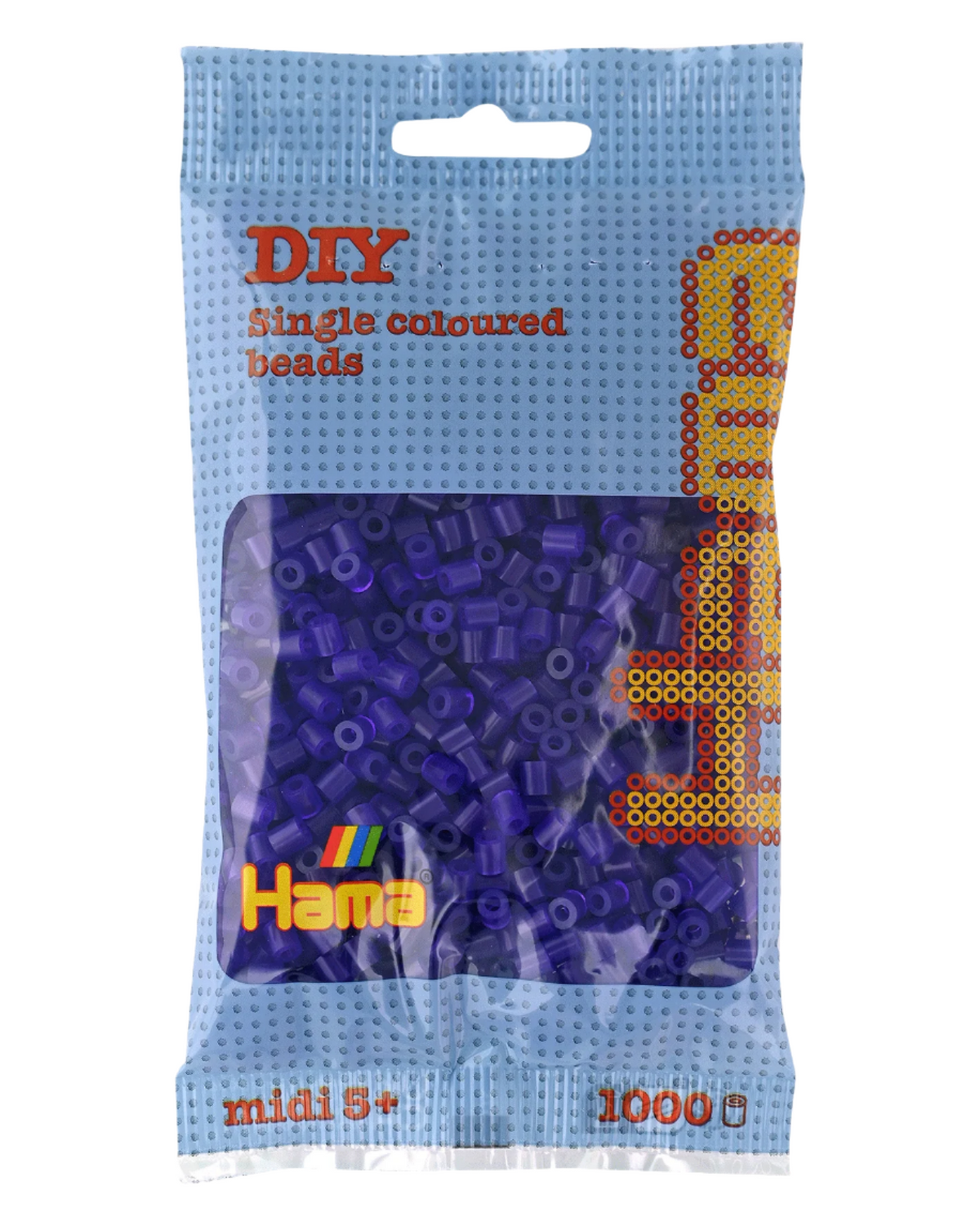 Hama perler 1000 stk - 207-24 transparent lilla