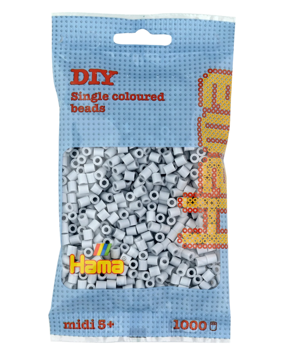 Hama perler 1000 stk - 207-70 lys grå